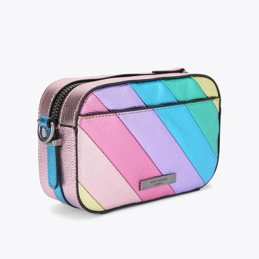 KENSINGTON SM CAMERABAG L Pastel Rainbow Stripe Camera Purse KENSINGTON SM CAMERABAG L Pastel Rainbow Stripe Camera Purse