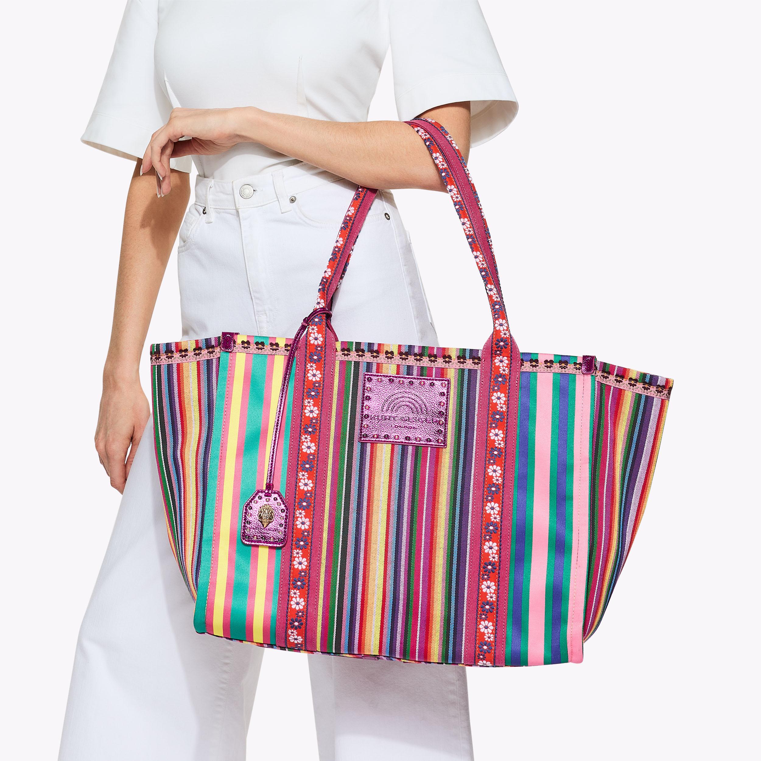 SOUTHBANK LG SHOPPER Striped Canvas Shopper Purse by KURT