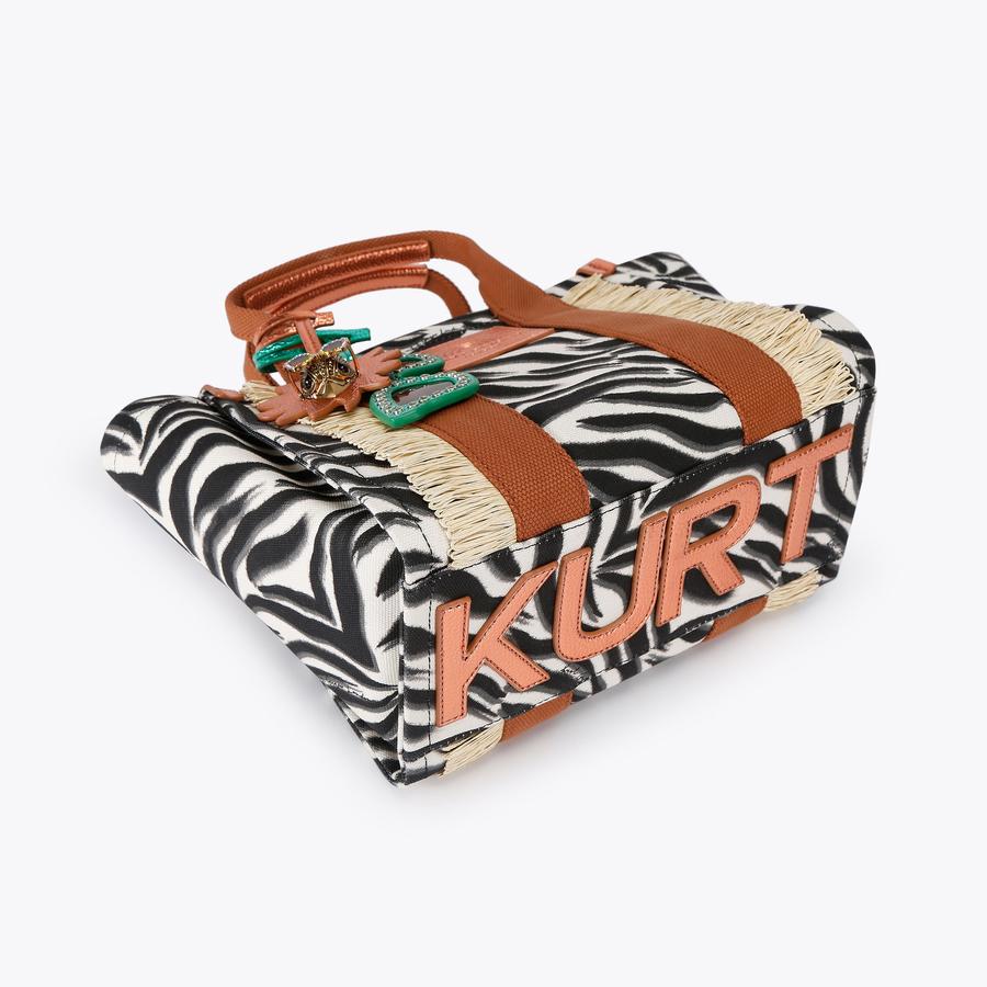 SOUTHBANK SM SHOPPER Canvas Zebra Shopper Bag by Kurt Geiger London