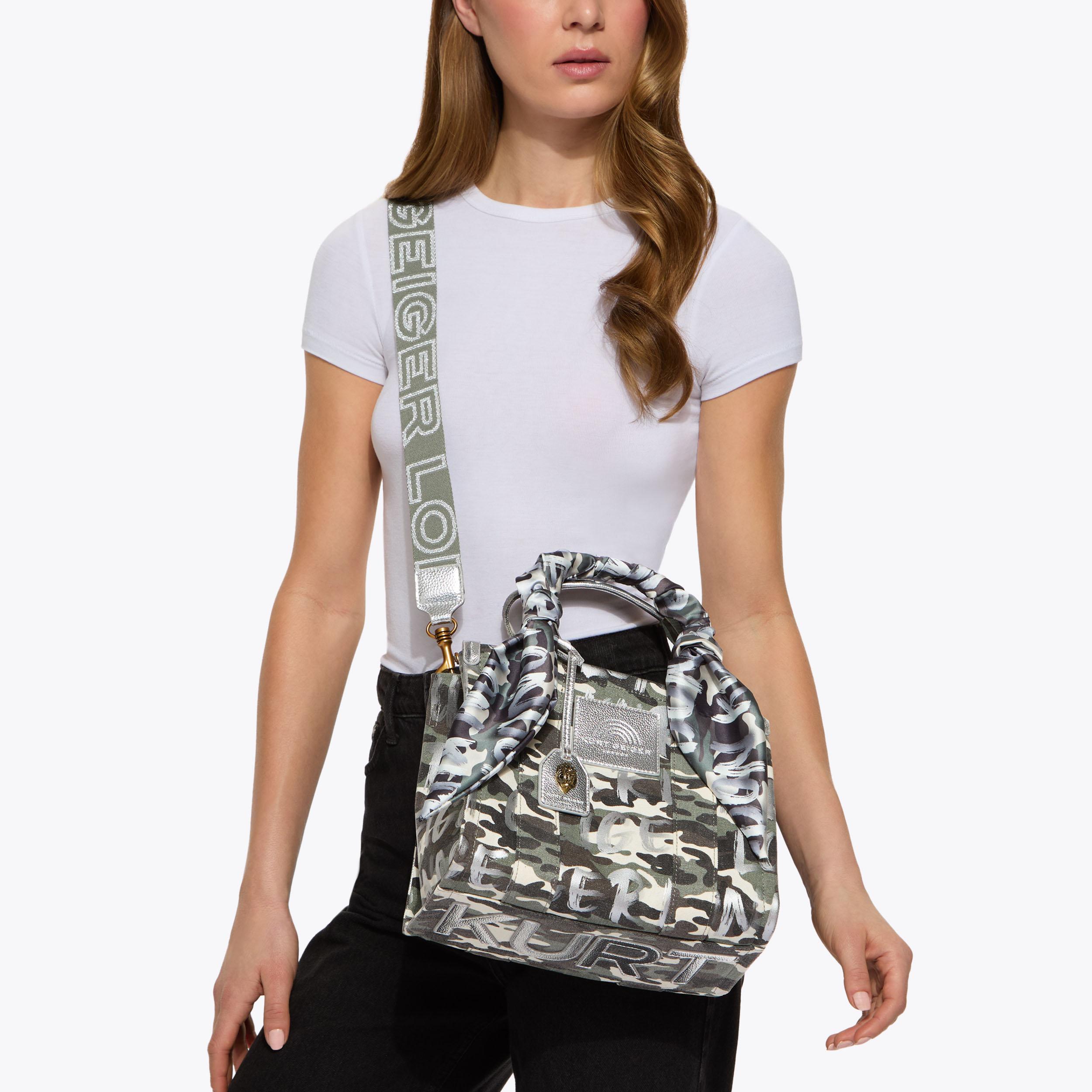 sold out♡迷彩柄コロンとマルシェバッグ♡ SOUTHBANK SM SHOPPER Green Camouflage Shopper Bag by Kurt Geiger