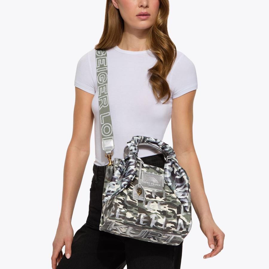 SOUTHBANK SM SHOPPER Green Camouflage Shopper Bag by Kurt Geiger