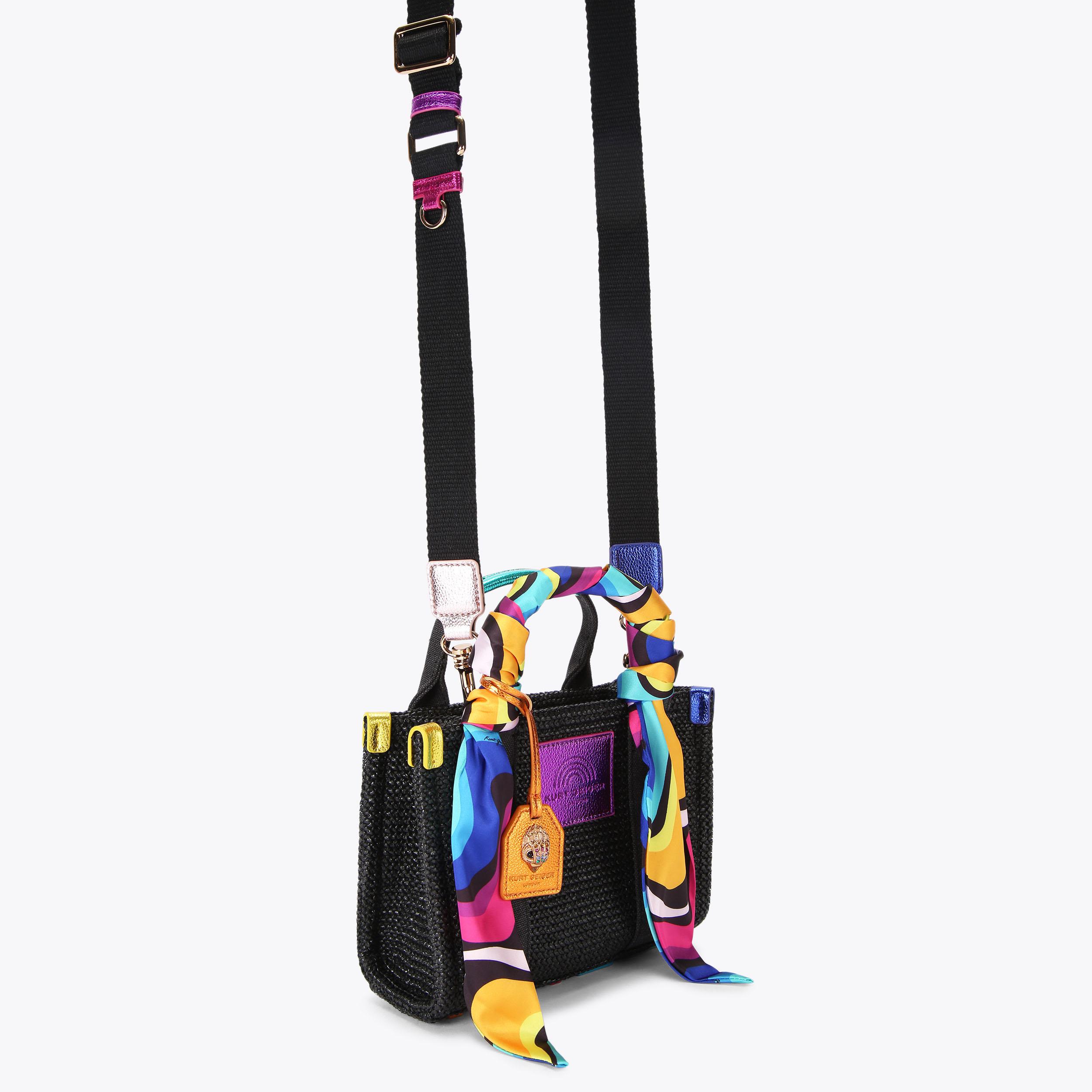 XS SOUTHBANK TOTE Black Textured Tote Purse by KURT GEIGER LONDON
