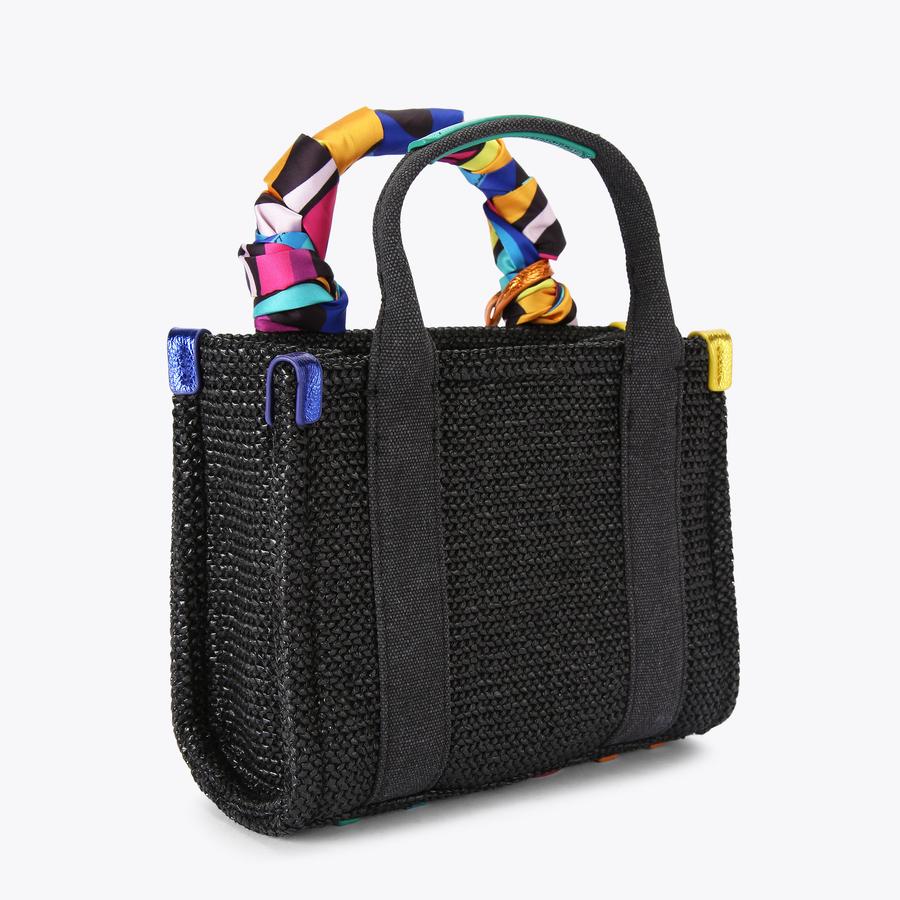 XS SOUTHBANK TOTE Black Textured Tote Purse by KURT GEIGER LONDON