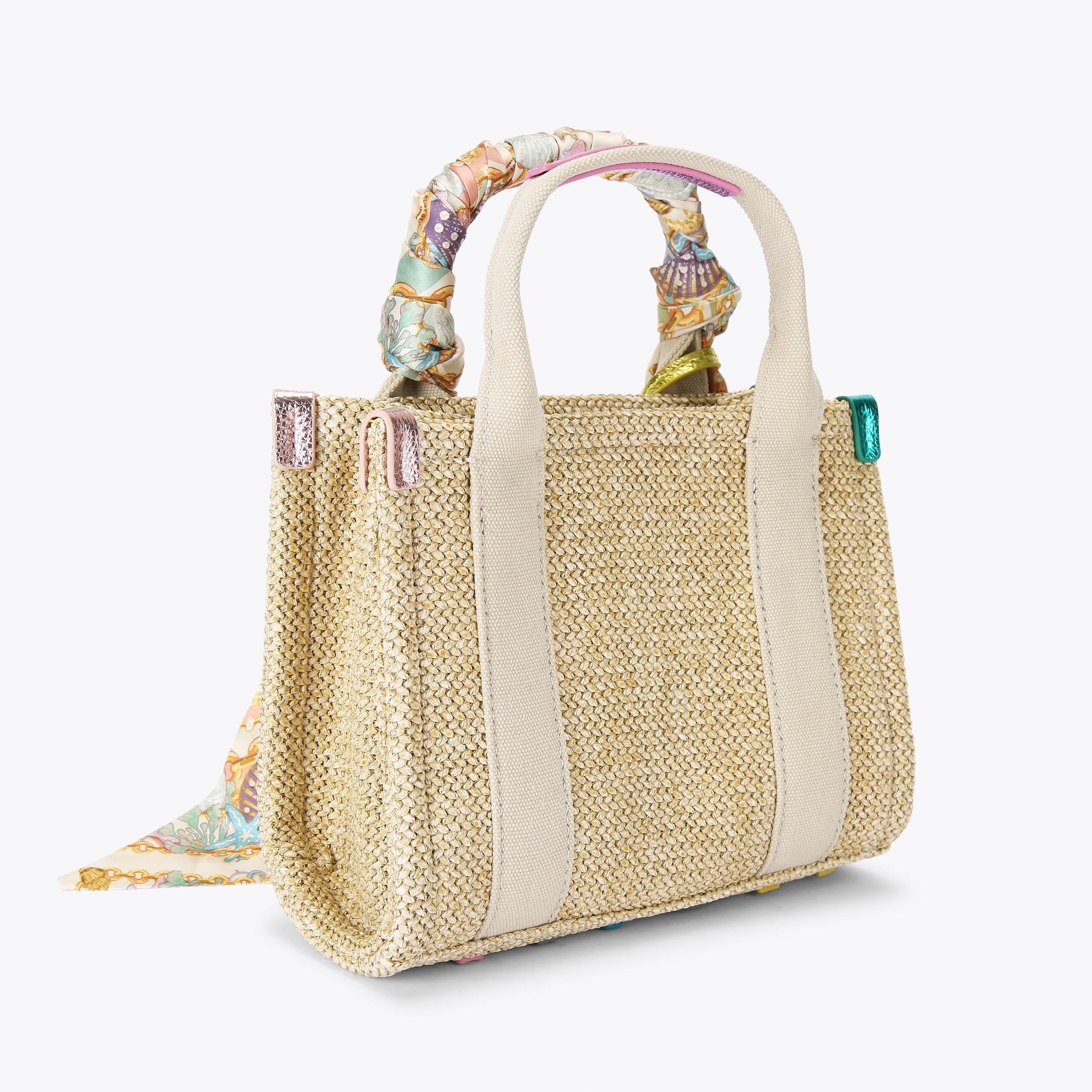 kurt geiger straw tote bag