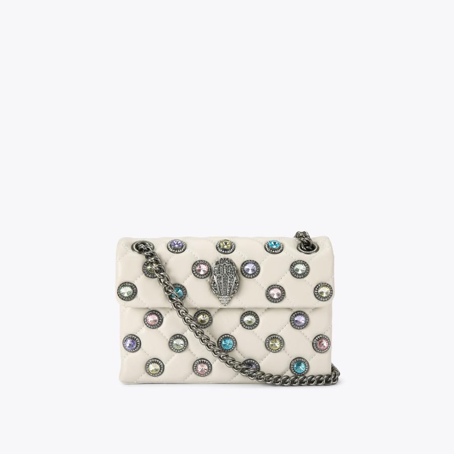 CRYSTALS MINI KENSINGTON Bone Crystal Kensington Bag by KURT