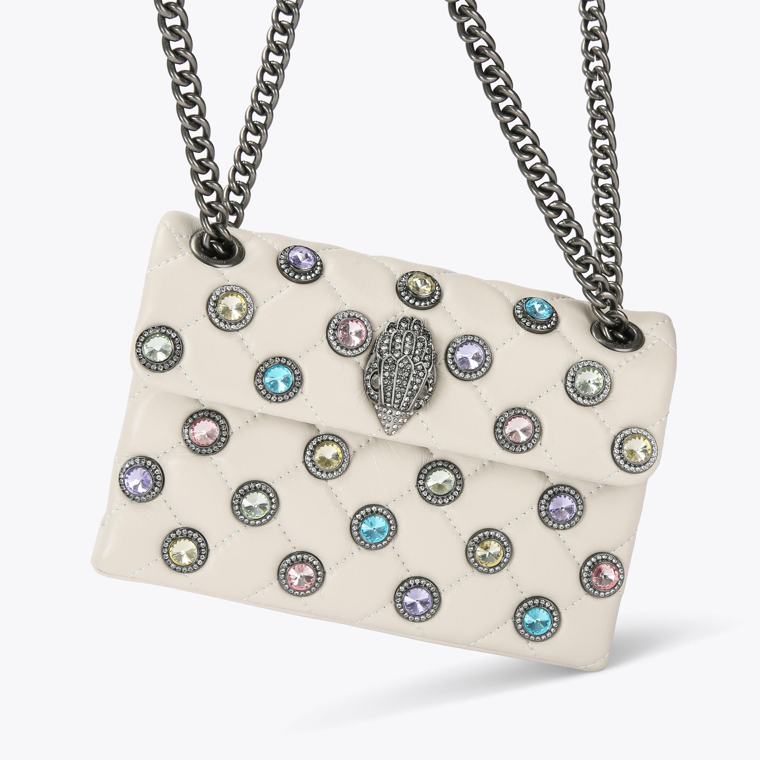 CRYSTALS MINI KENSINGTON Bone Crystal Kensington Bag by KURT