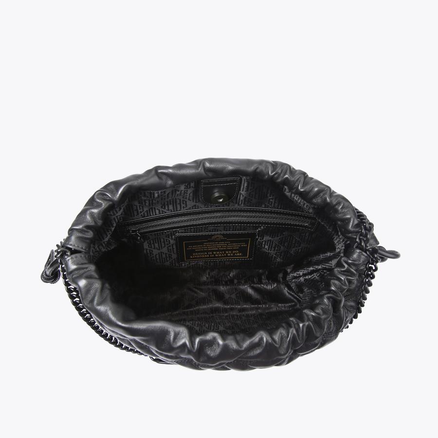 KENSINGTON DRAWSTRING DR Black Drench Shoulder Bag by KURT