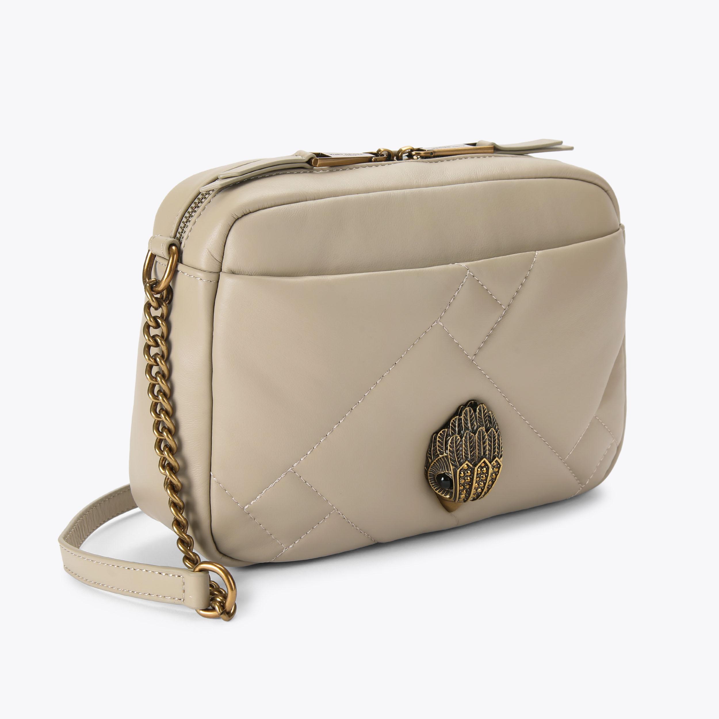 KENSINGTON PUFF CAMERA SH Taupe Leather Camera by KURT GEIGER LONDON