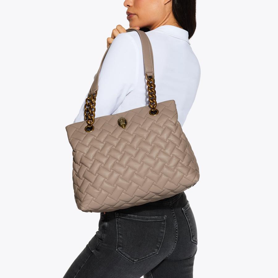 Leather tote bag woman tote cheapest Taupe