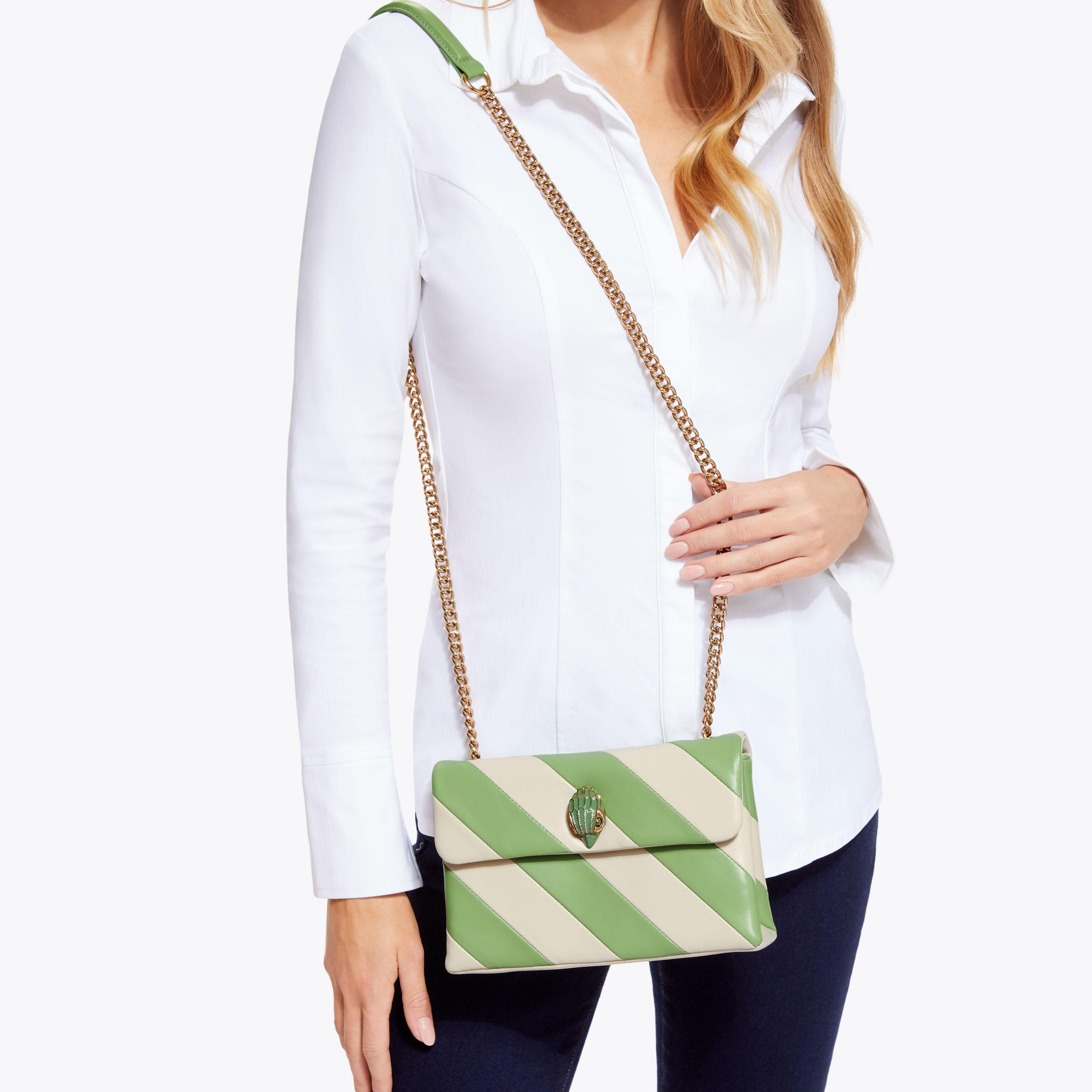 MD KENSINGTON BAG L Pale Green Cross Body Purse by KURT GEIGER LONDON