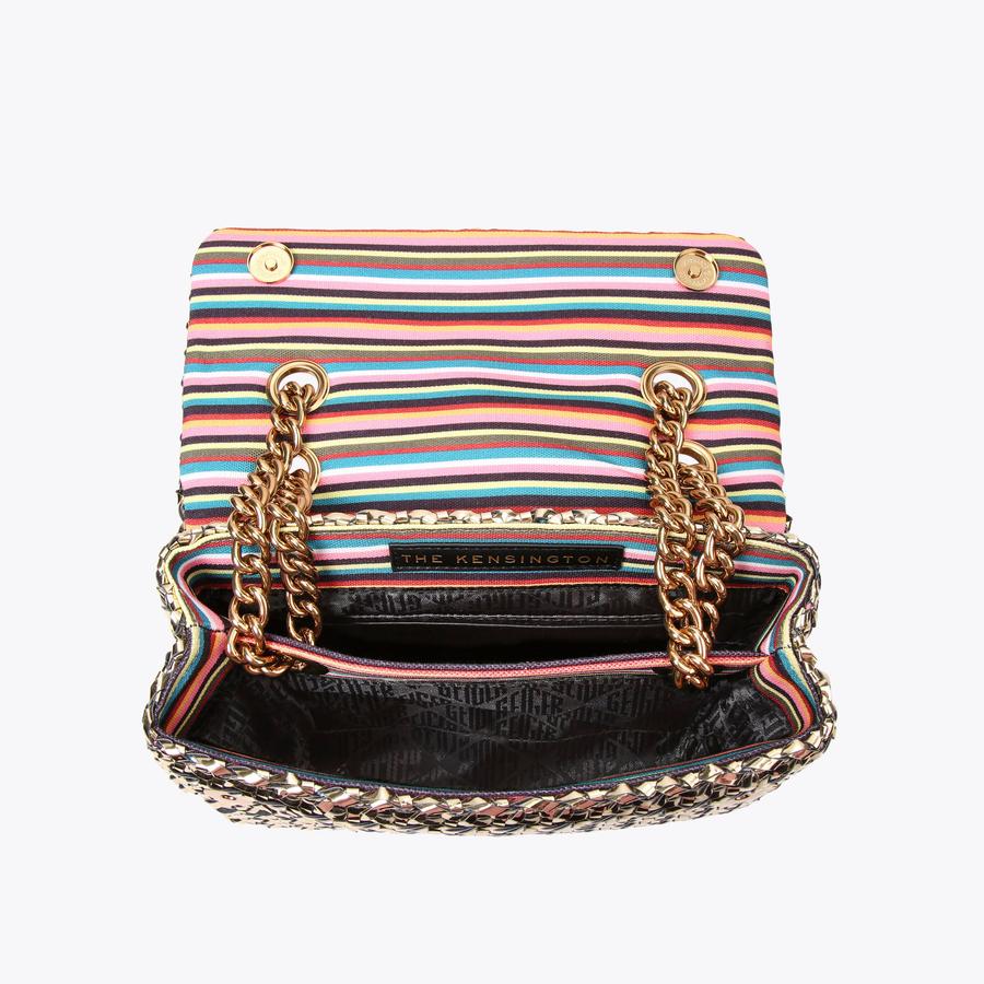 WOVEN KENSINGTON BAG Woven Gold Shoulder Purse by KURT  display picture 1