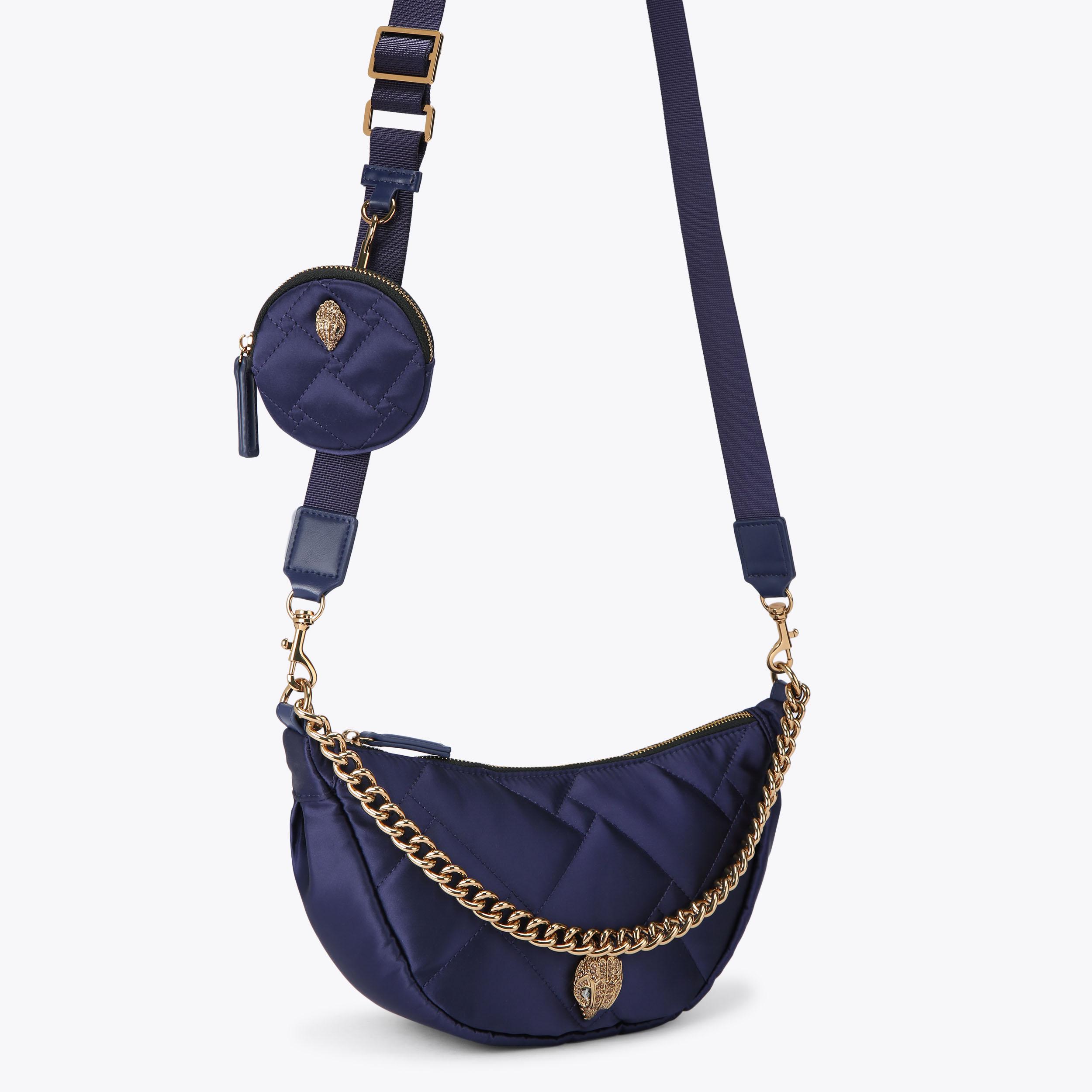 RECYCLED MOON CROSSBODY Navy Nylon Moon Cross Body by KURT RECYCLED MOON CROSSBODY Navy Nylon Moon Cross Body by KURT