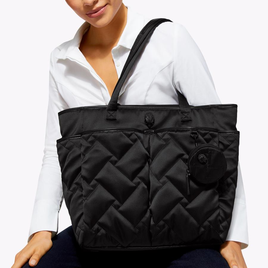 RECYCLED POCKETS TOTE DR Black Tote Purse by KURT GEIGER LONDON