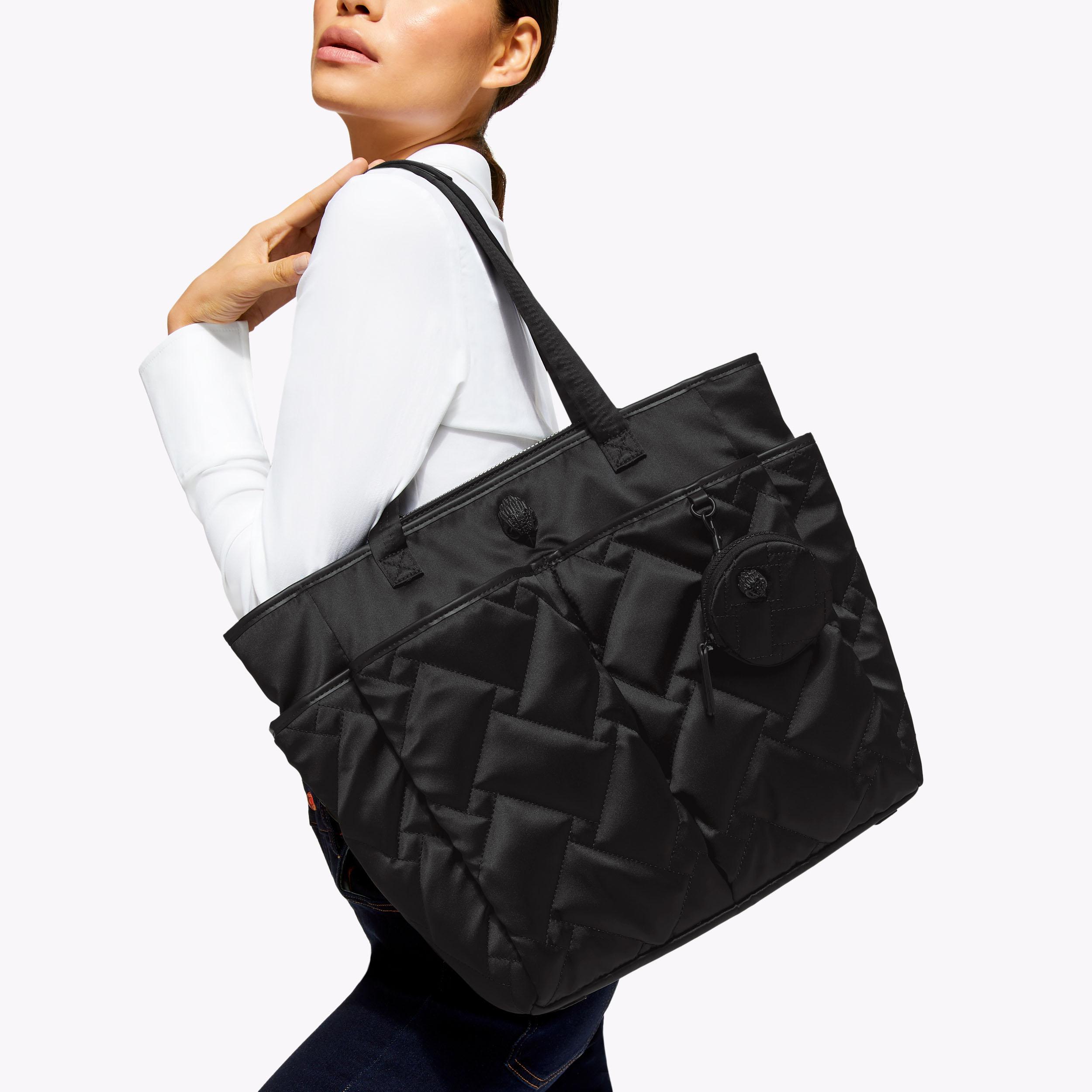 RECYCLED POCKETS TOTE DR Black Tote Purse by KURT GEIGER LONDON