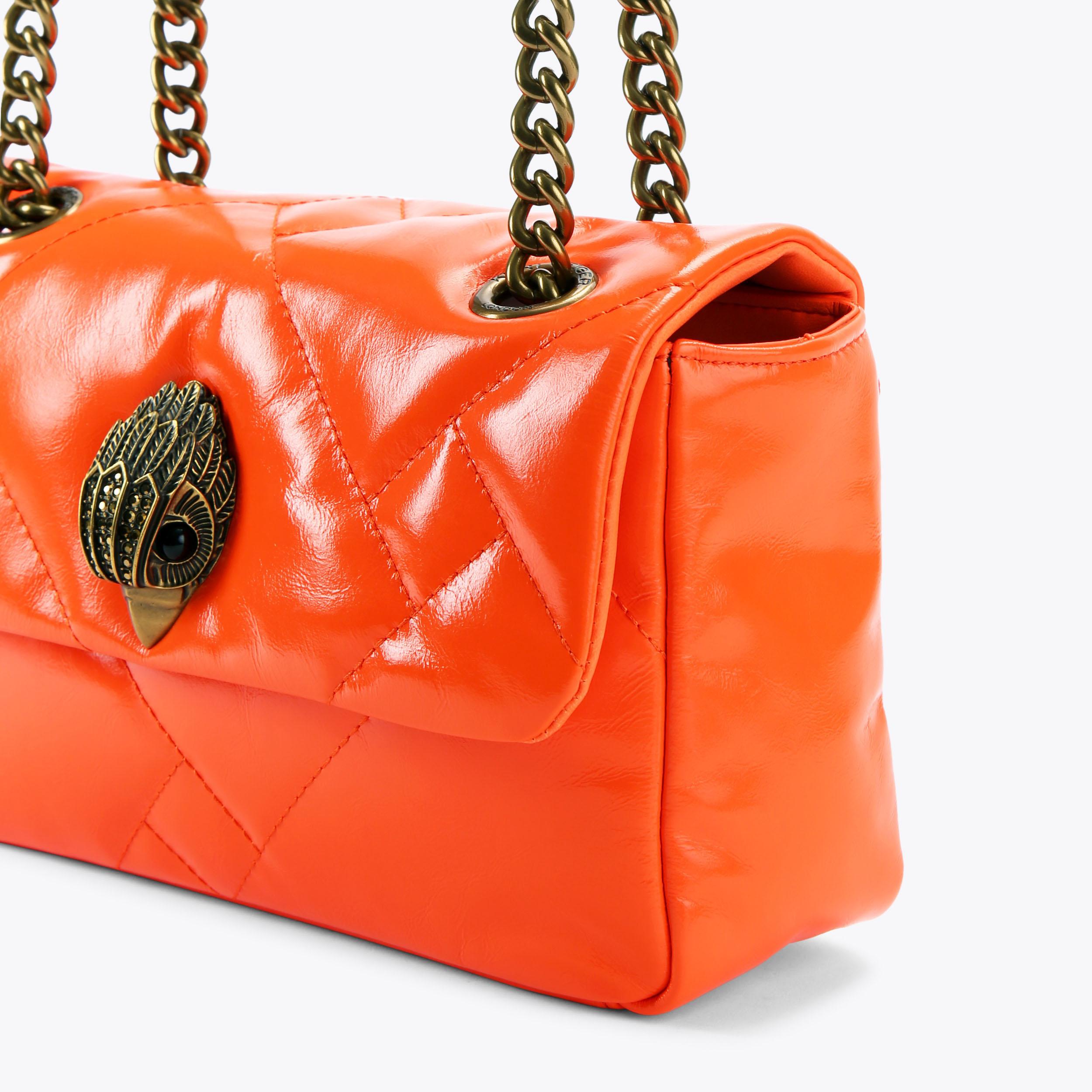 MD KENSINGTON PUFF Neon Orange Shoulder Purse by KURT GEIGER LONDON