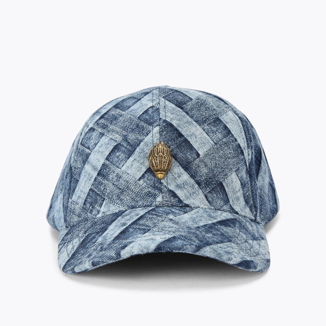 KENSINGTON CAP Denim Weave Cap by KURT GEIGER LONDON — Kurt Geiger London