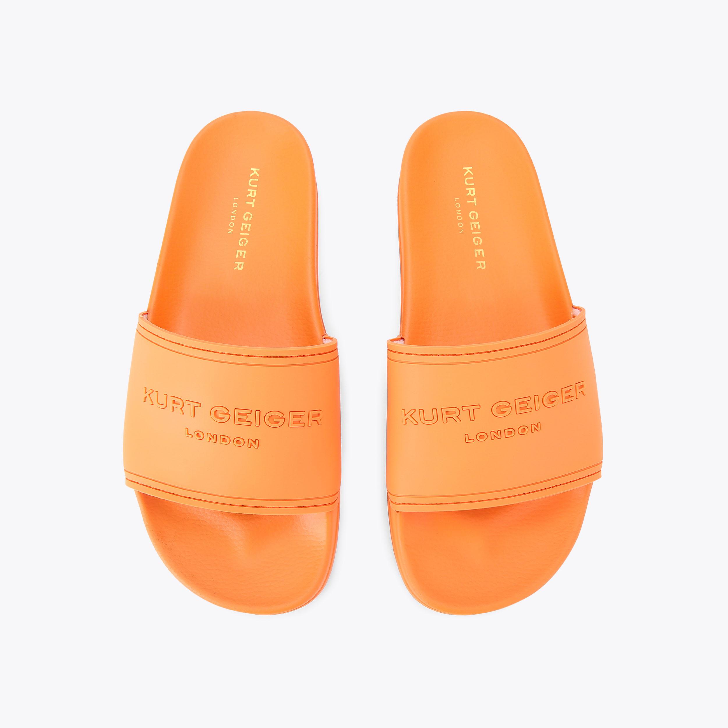 kurt geiger orange sliders