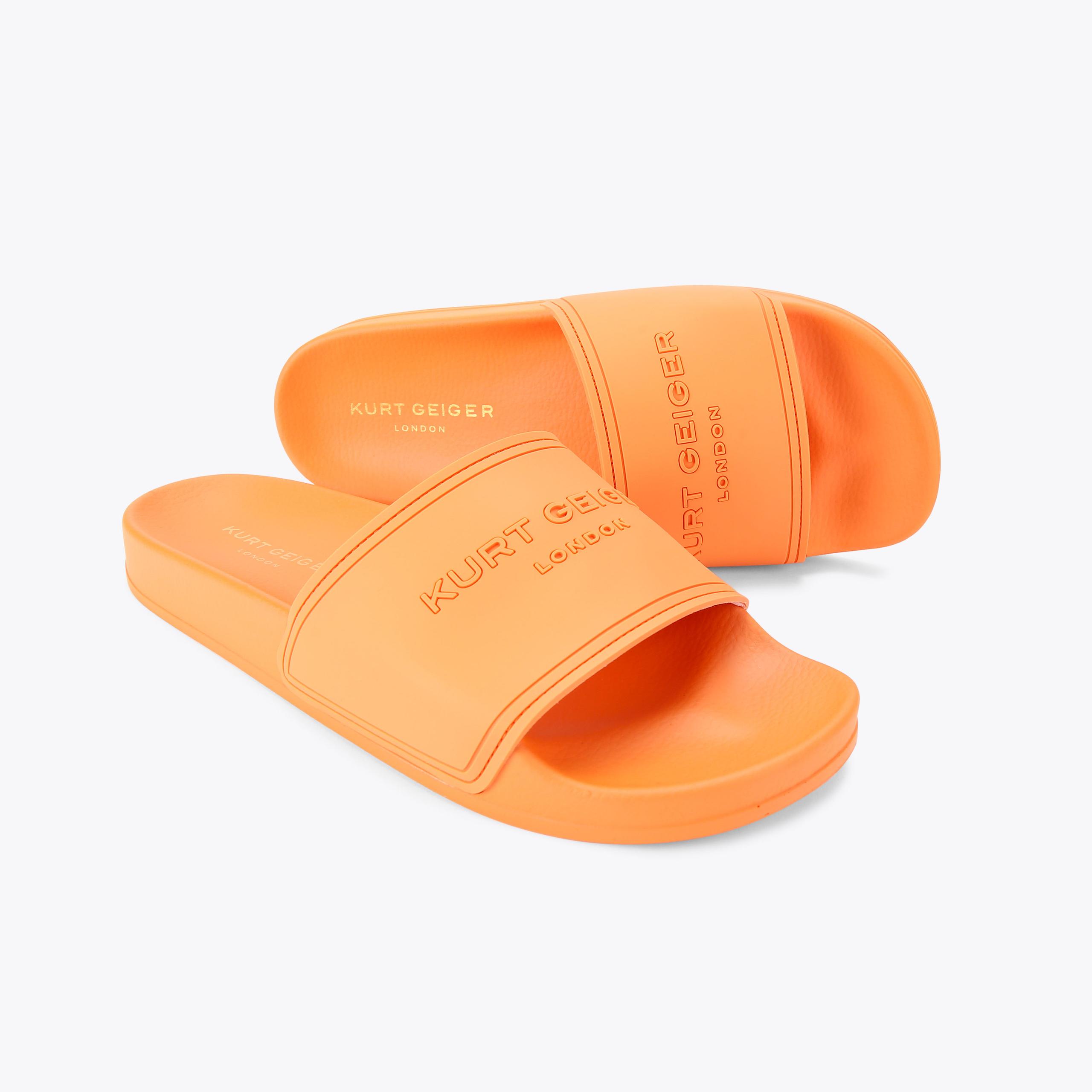 kurt geiger orange sliders