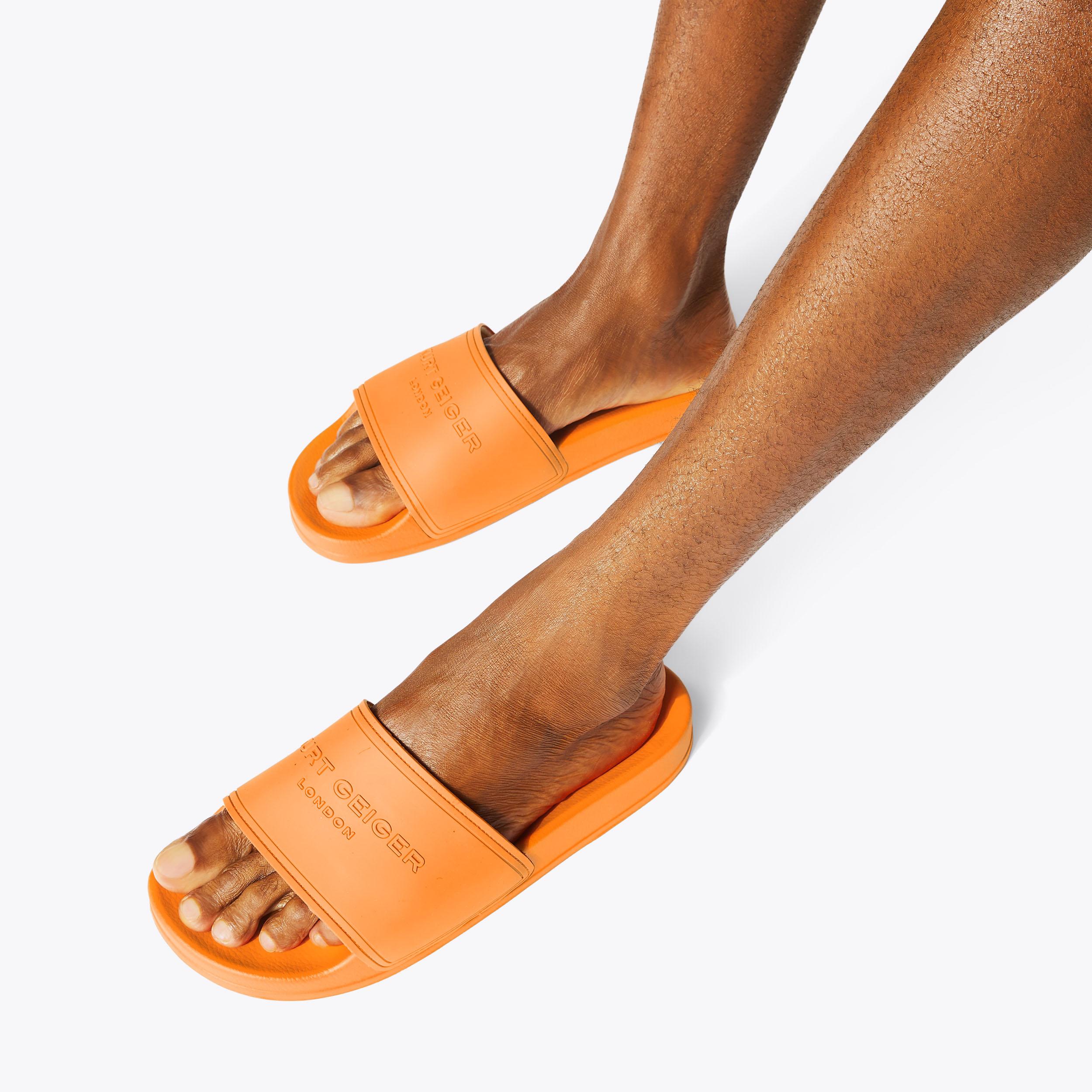 kurt geiger orange sliders