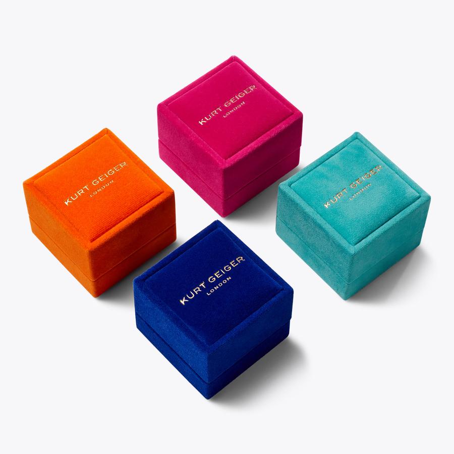 RAINBOW CRYSTAL BAND Pastel Crystal Ring by KURT GEIGER LONDON