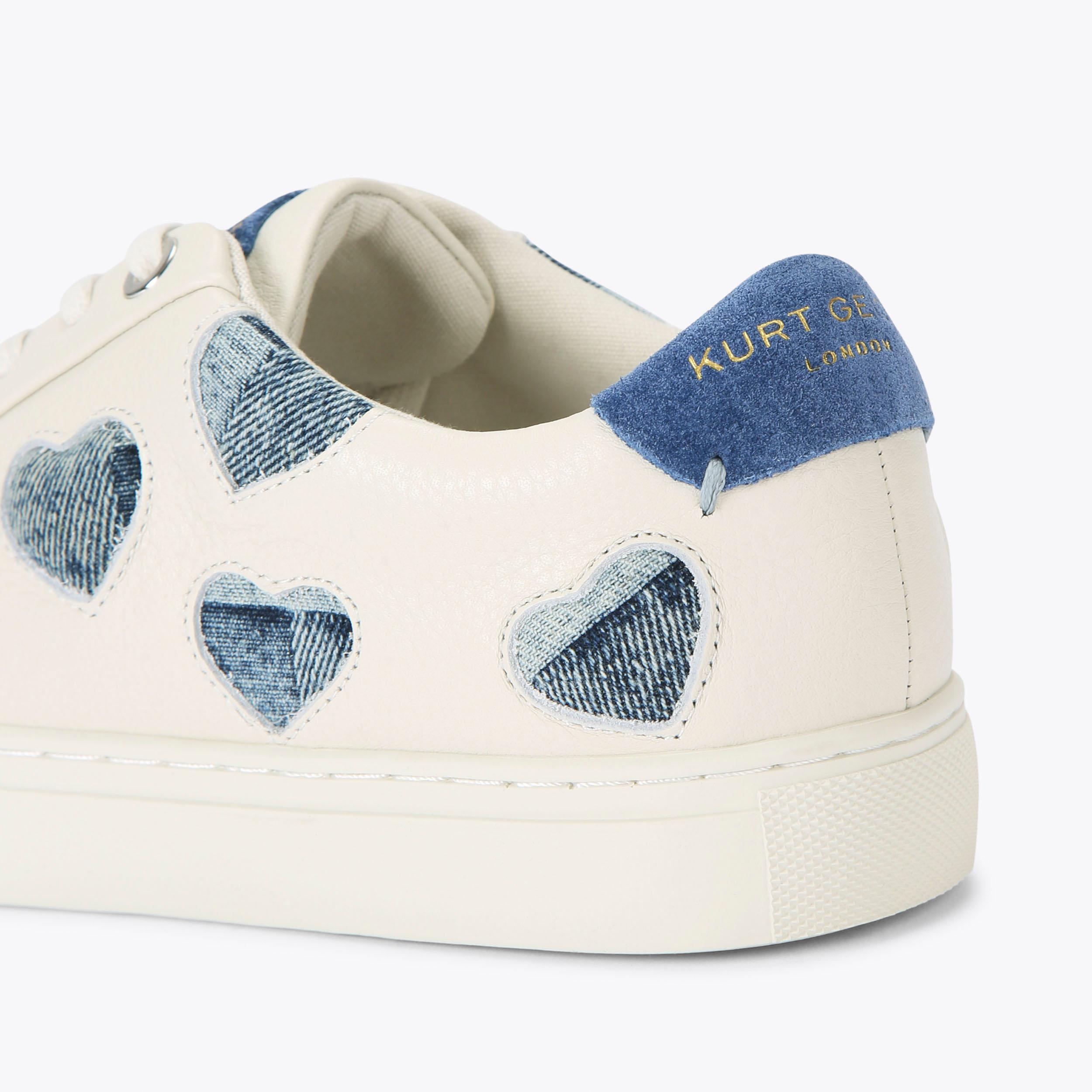 LANE LOVE Bone Leather Lace Up Sneaker by KURT GEIGER LONDON