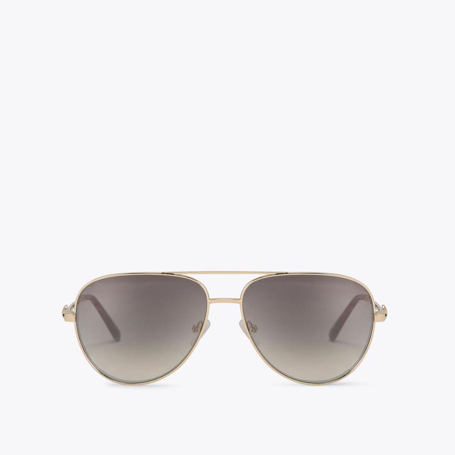 Kurt Geiger Transparent Frame Sunglasses with Brown Gradient  display picture 2