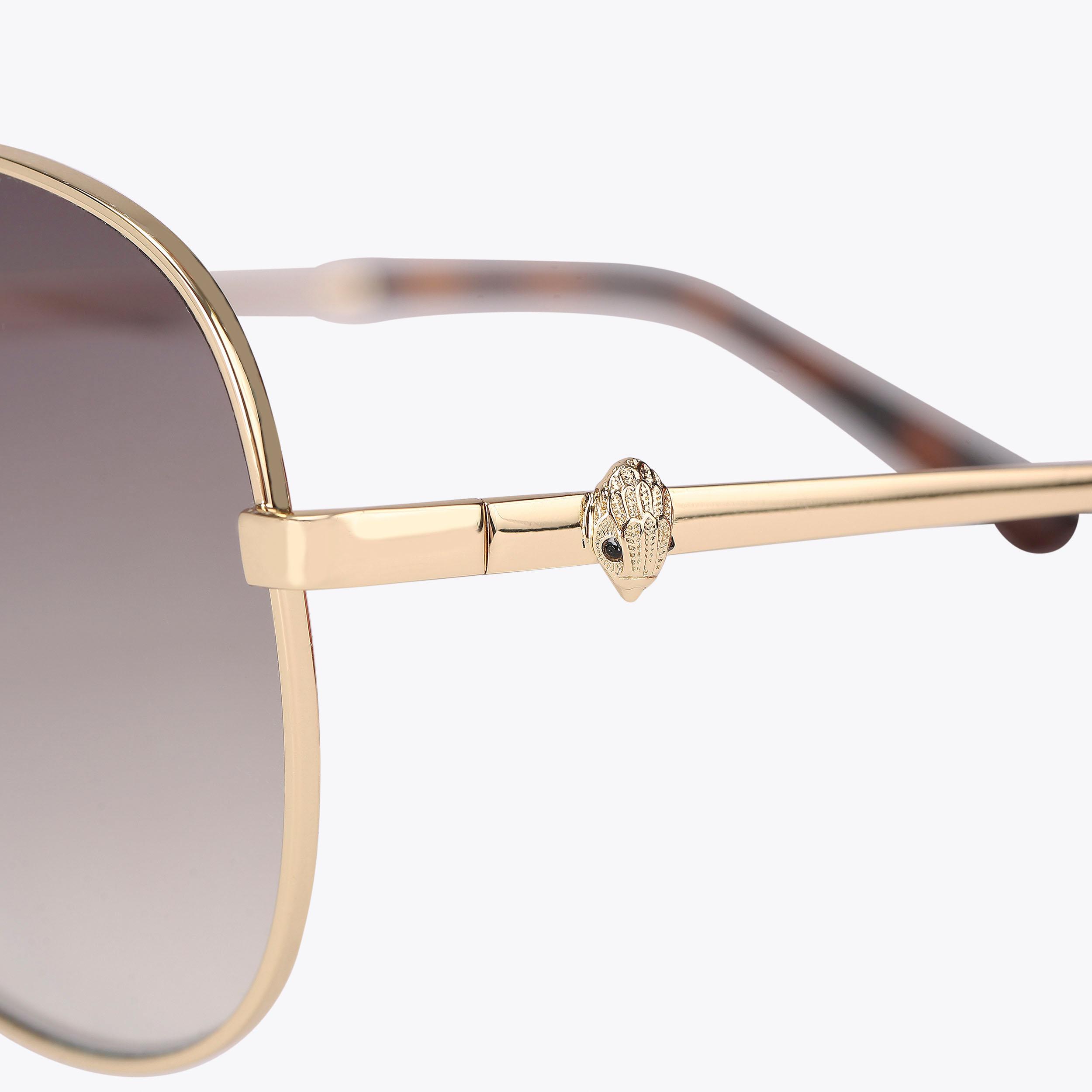 KURT GEIGER LONDON Shoreditch Oversize Aviator Sunglasses--NWOT Aviator Sunglasses | Black Tinted Aviators | Kurt Geiger main image 4