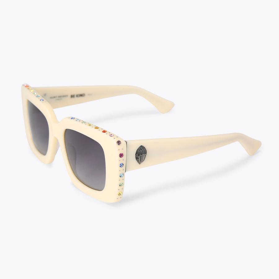 SHOREDITCH RECTANGLE C Bone Crystal Sunglasses by KURT SHOREDITCH RECTANGLE C Bone Crystal Sunglasses by KURT