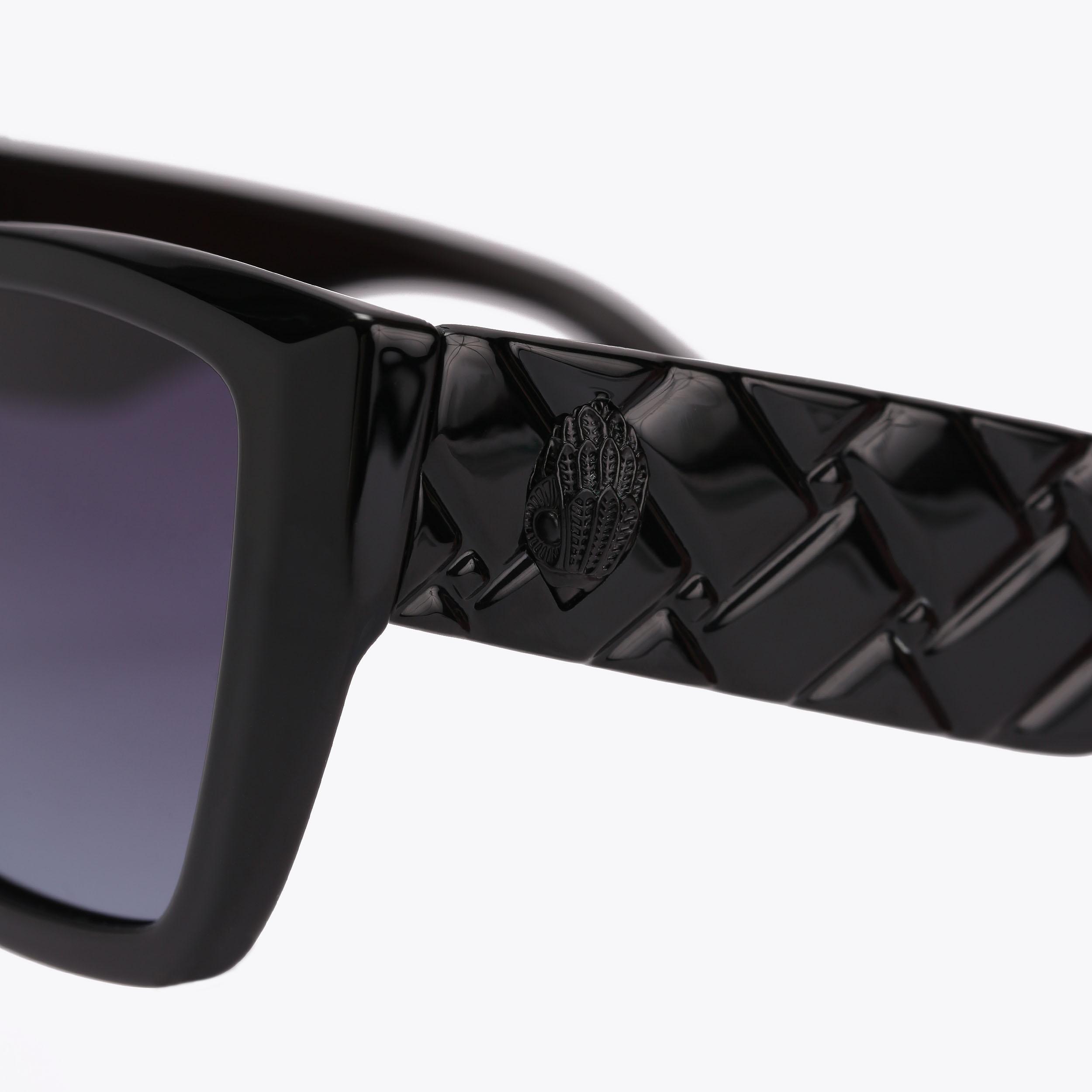 KENSINGTON RECTANGLE Black Drench Sunglasses by KURT GEIGER  display picture 2