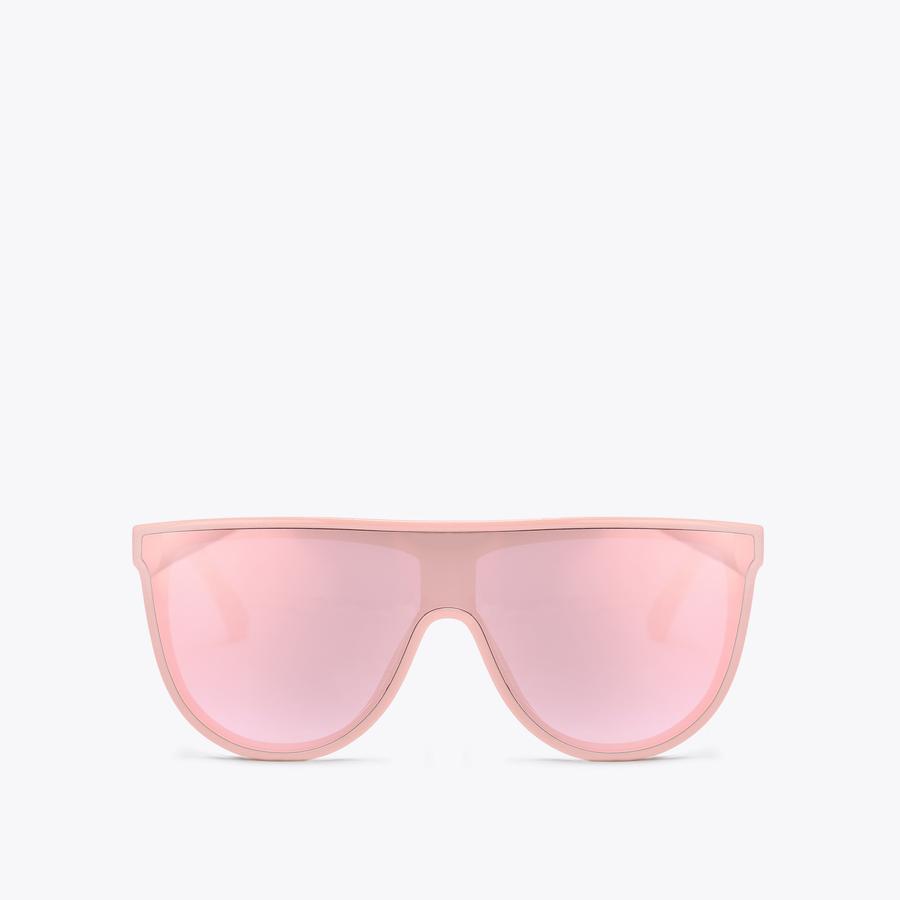 Kurt Geiger Clear Frame Sunglasses with Pink Gradient Lenses KURT OVERSIZED VISOR Pink Transparent Sunglasses by Kurt  main image 3