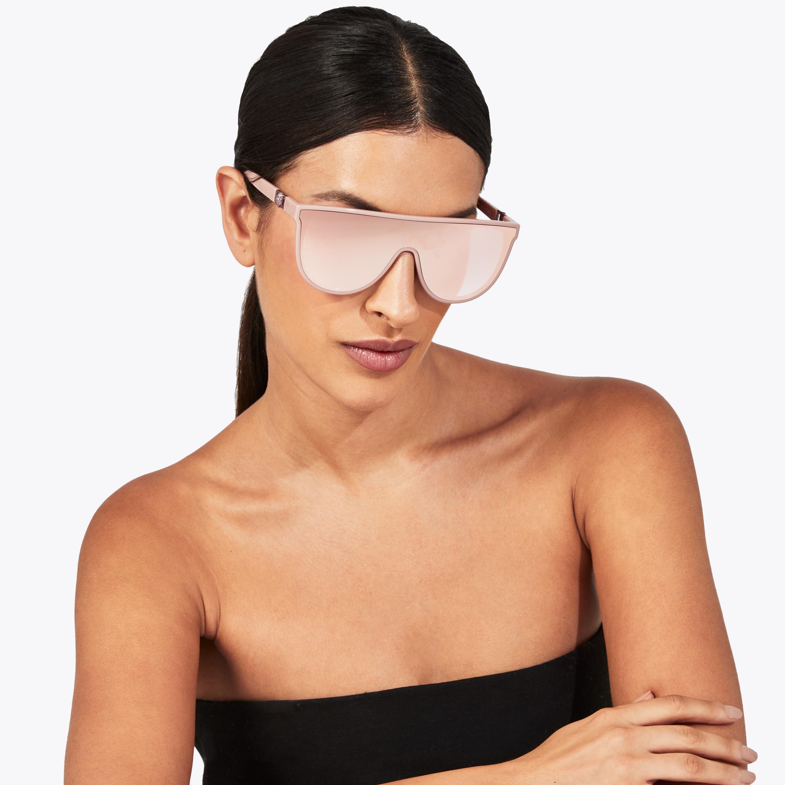 REGENT SHIELD Pink Reflective Sunglasses by KURT GEIGER LONDON display picture 3
