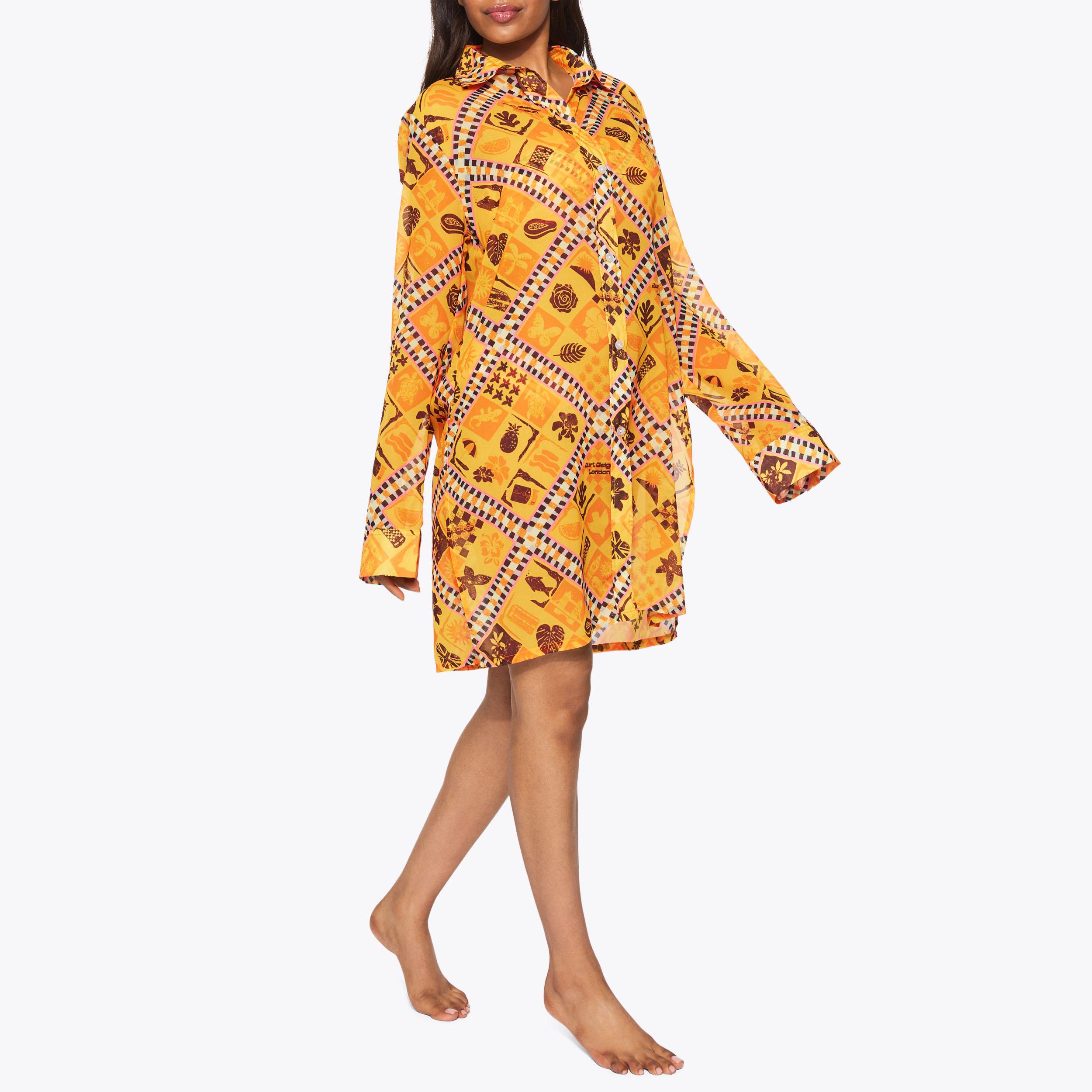 kensington shirt dress Swishy Shirt Dress in Hazy Days | Made in England