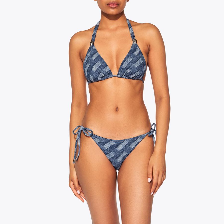 関税込み【  Jeans】Triangle Bikini Top KENSINGTON TRIANGLE TOP Denim Woven Bikini Top by KURT