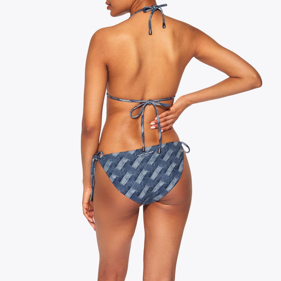 Denim String Briefs Swimsuit Bottoms | Kurt Geiger