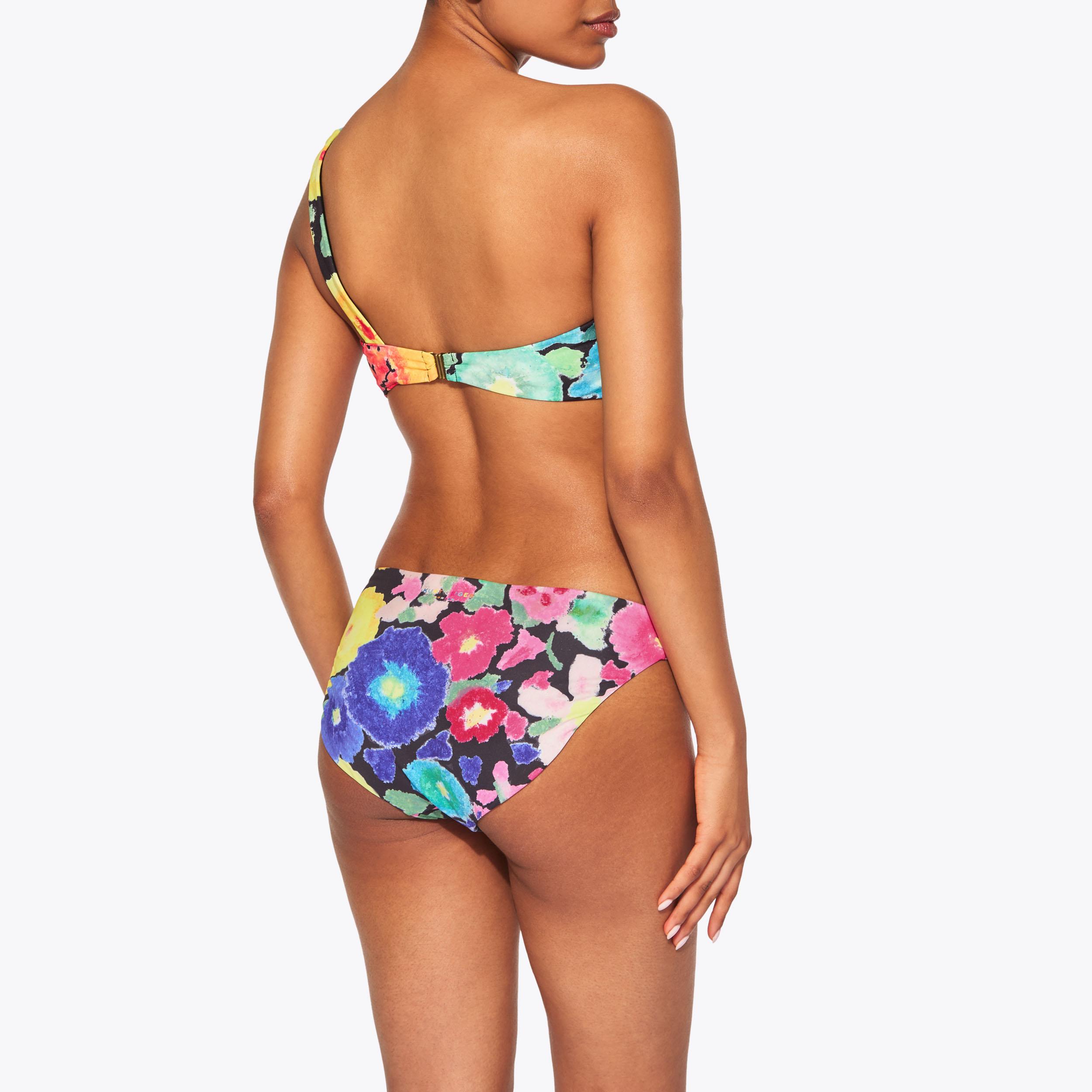 KENSINGTON ASYMMETRIC TOP Dark floral One Shoulder Bikini