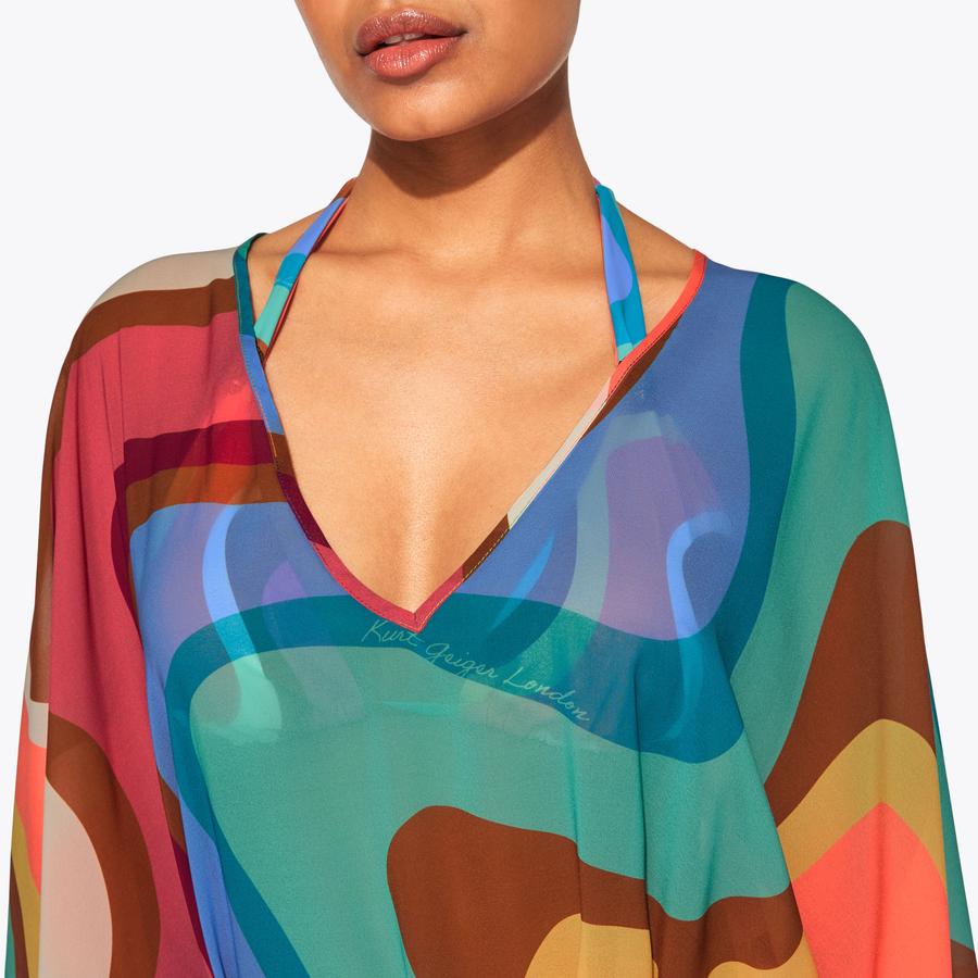KENSINGTON KAFTAN Rainbow Swirl Kaftan by KURT GEIGER LONDON