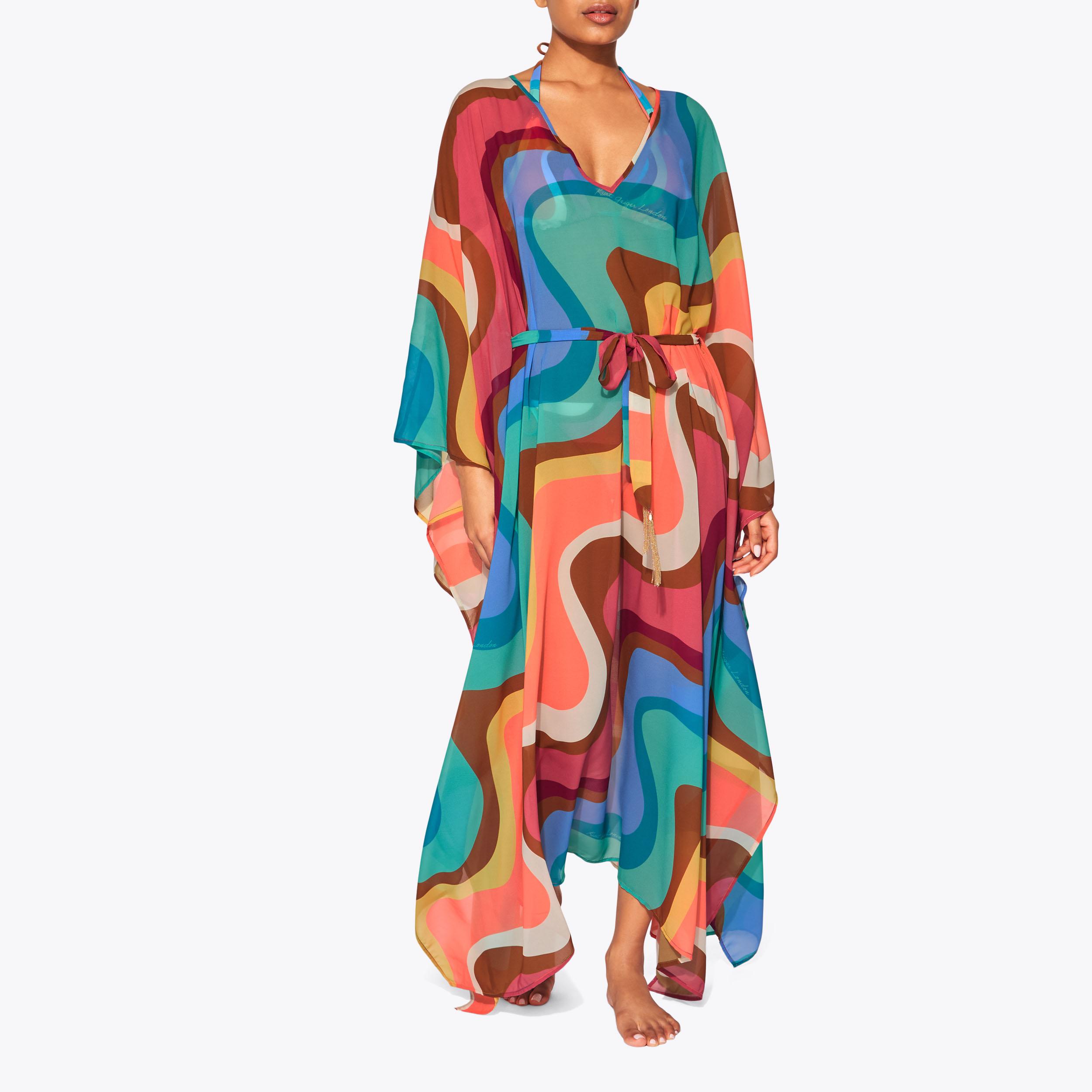 KENSINGTON KAFTAN Rainbow Swirl Kaftan by KURT GEIGER LONDON