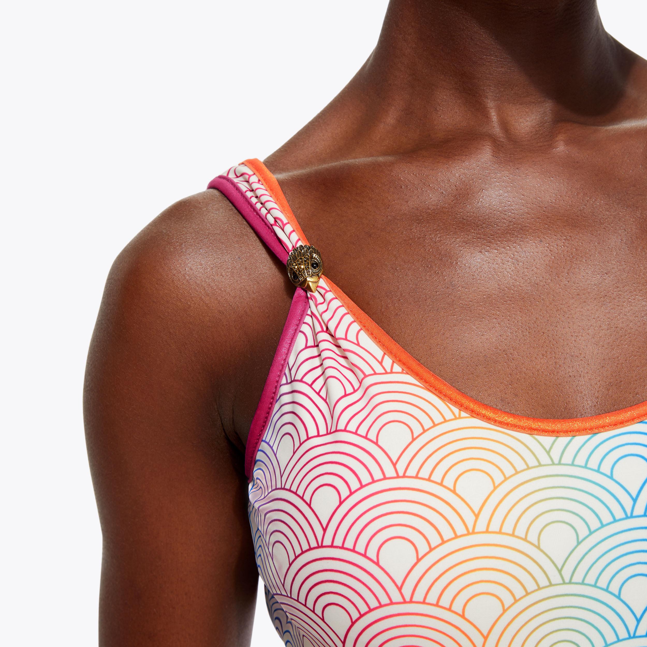 SOUTHBANK SWIMSUIT Rainbow Print Swimsuit by KURT GEIGER LONDON