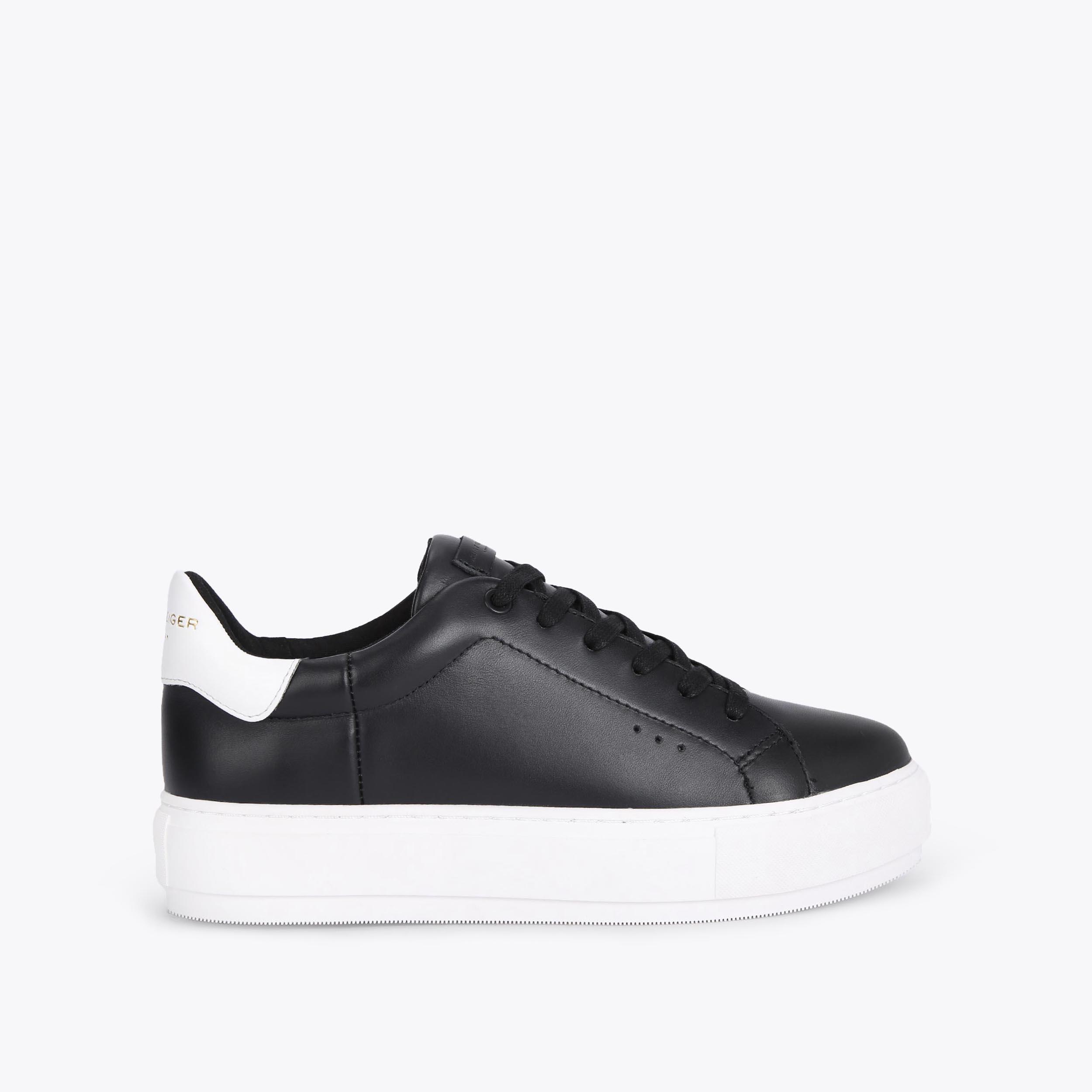 LANEY Black Leather Chunky Sneakers by KURT GEIGER LONDON