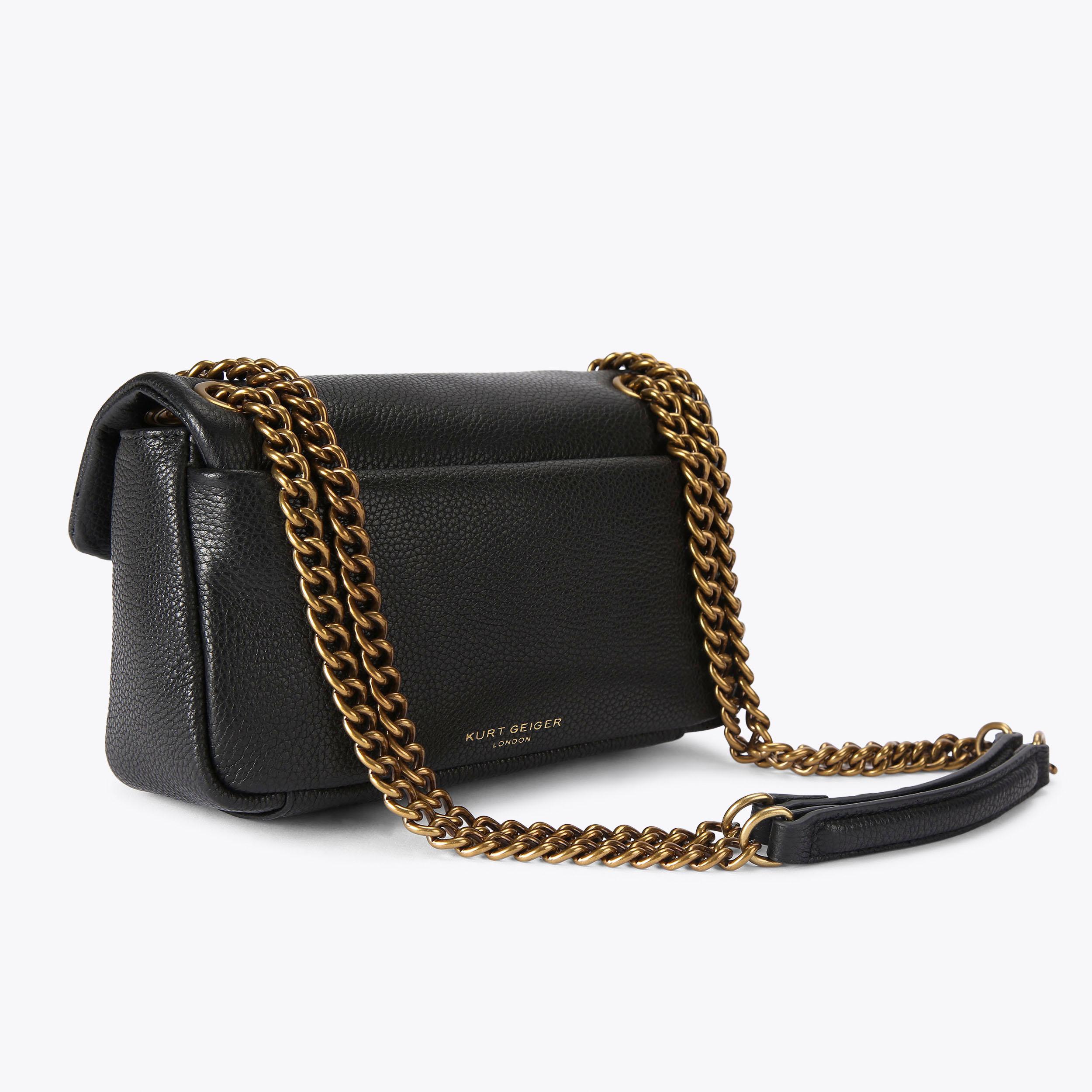 CHELSEA SM SHOULDER BAG Black Leather Cross Body Purse by KURT