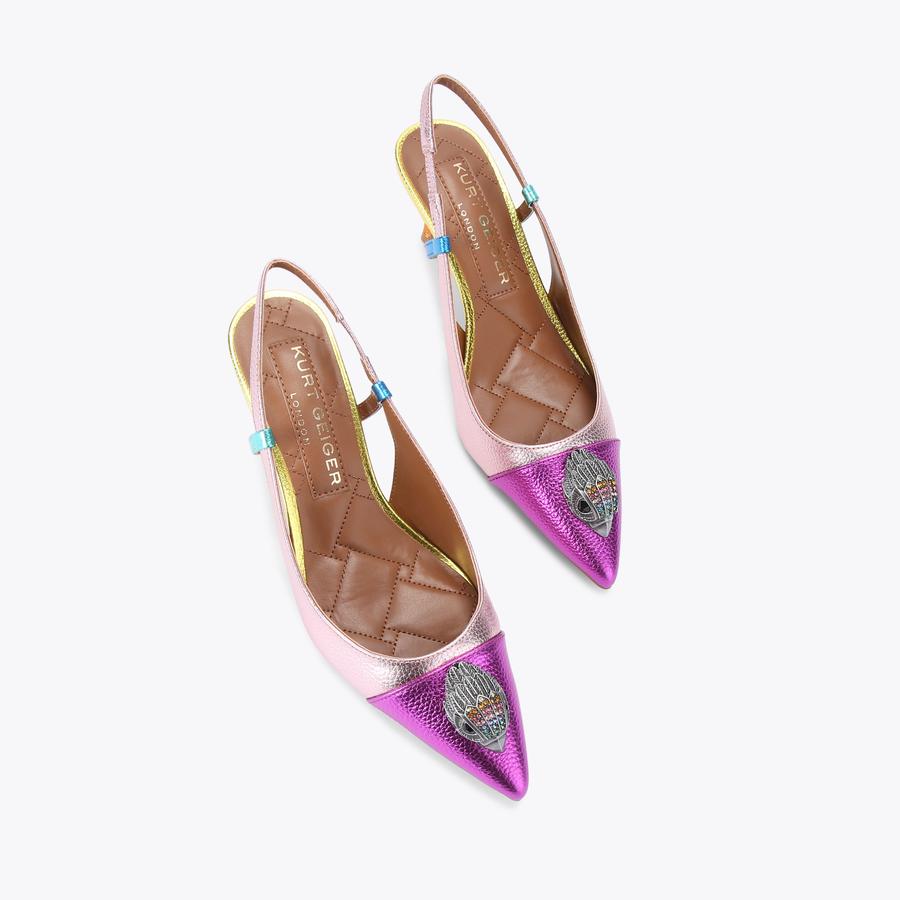 BELGRAVIA EAGLE SLING Leather Slingback Heels by KURT GEIGER LONDON