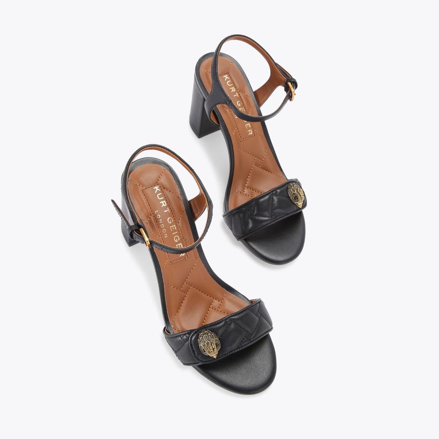 KENSINGTON LANGLEY Black Leather Heel by KURT GEIGER LONDON