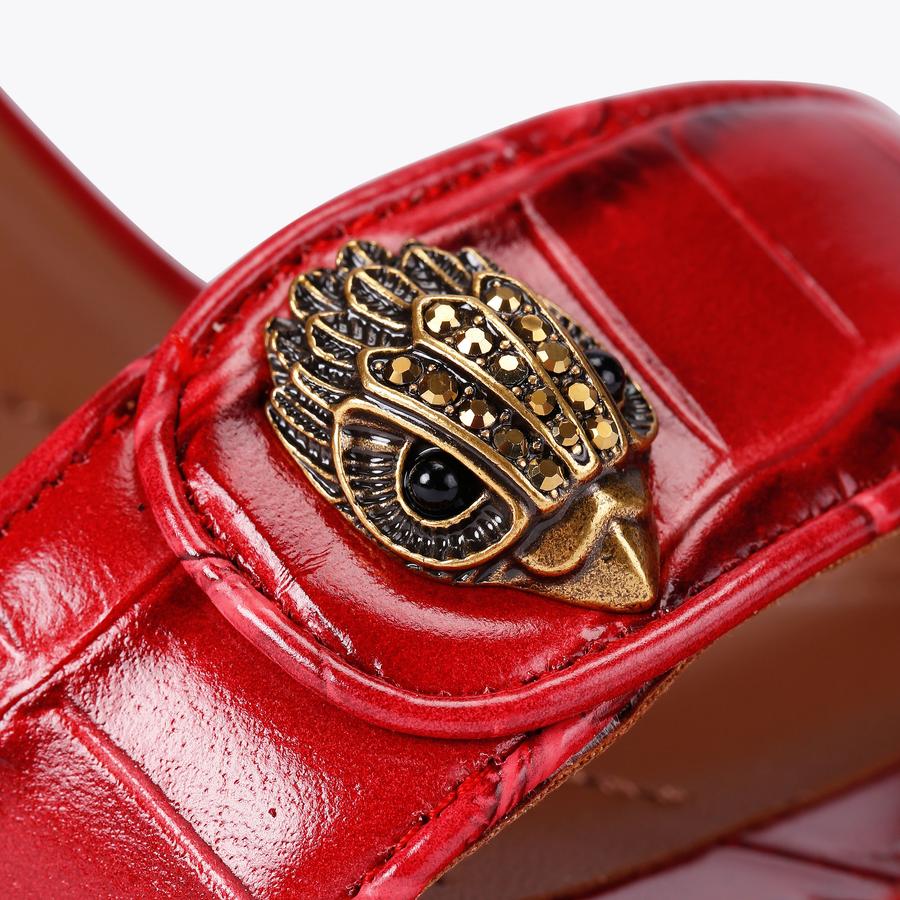 Kensington Langley Red Croc Heel | Kurt Geiger