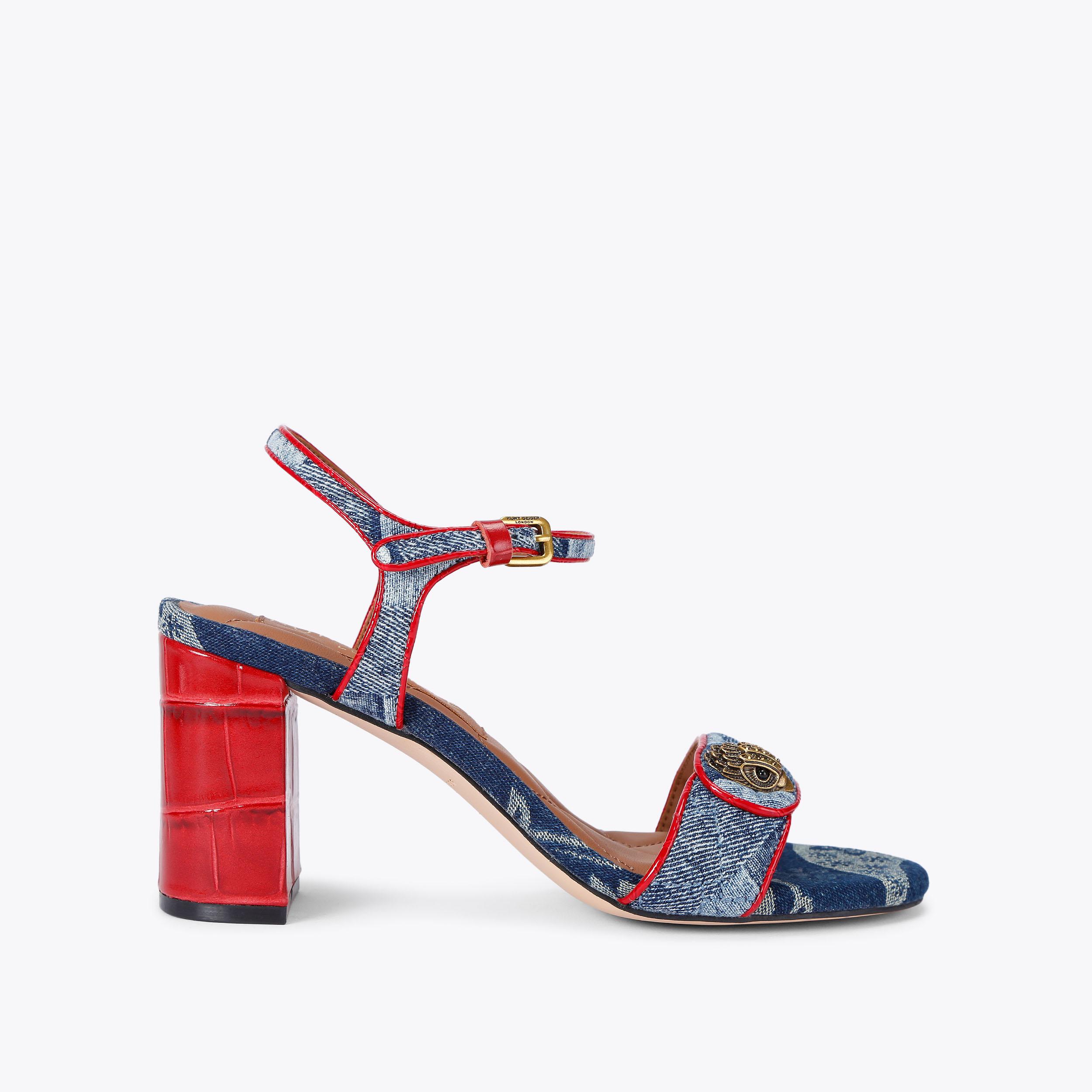 KENSINGTON LANGLEY Black Leather Heel by KURT GEIGER LONDON