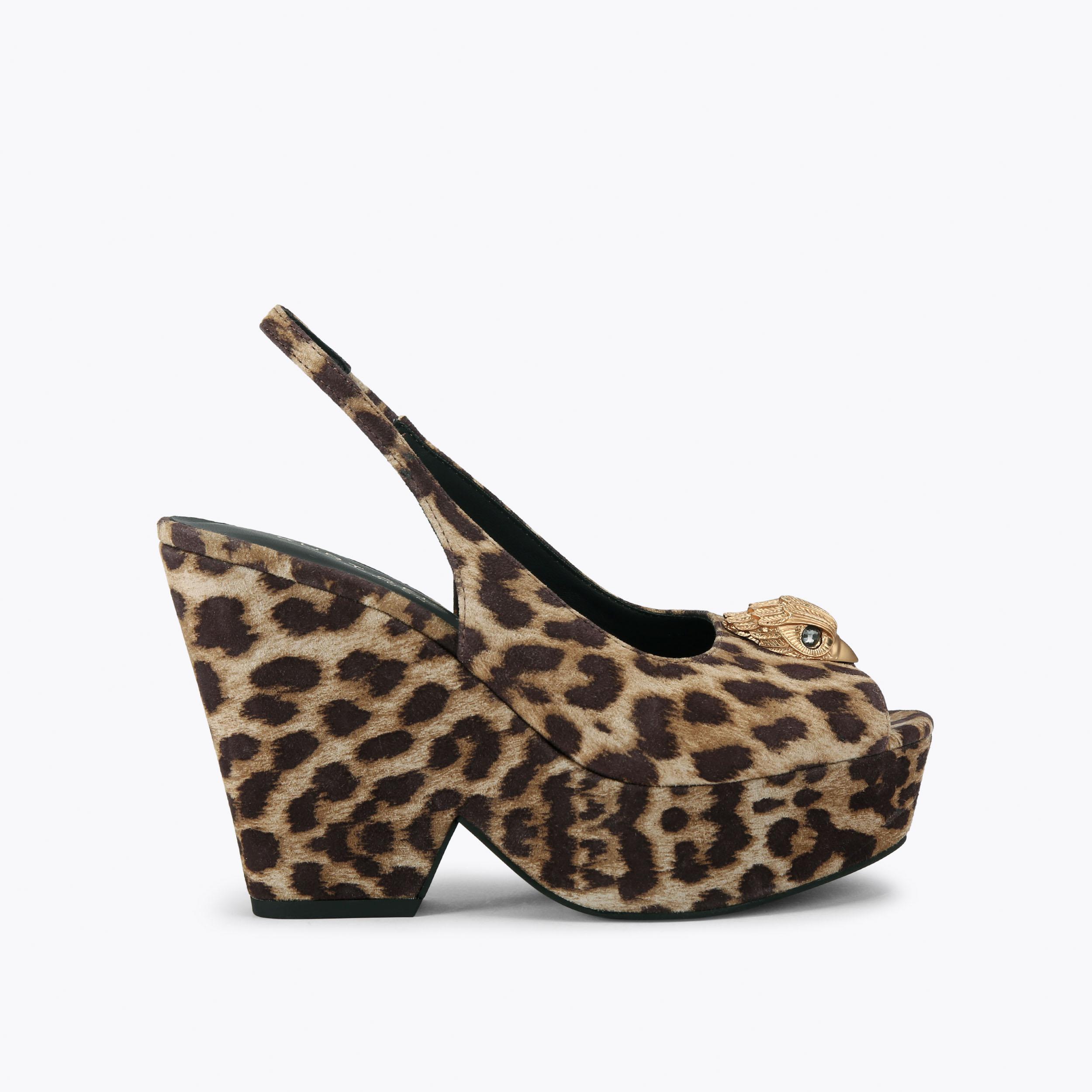 Leopard print wedges fashion uk