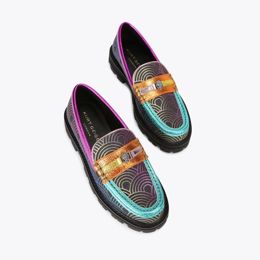 SOUTHBANK LOAFER Black Canvas Slip On Loafer by KURT GEIGER LONDON
