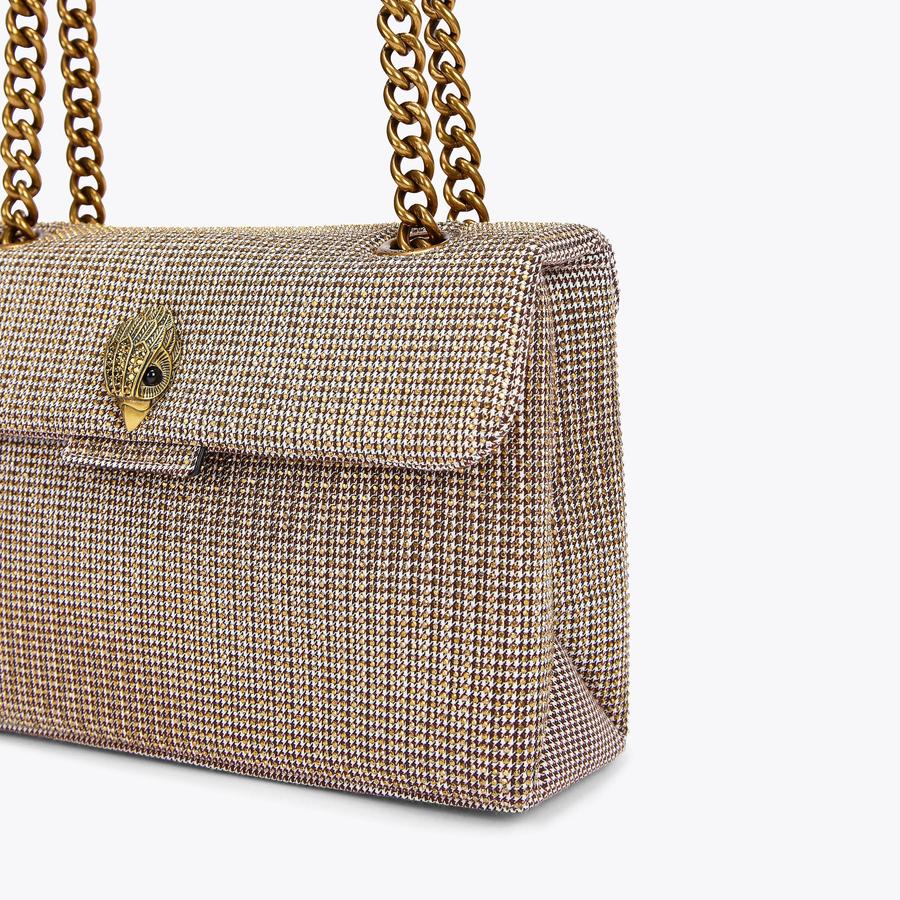 カトリーヌ FABRIC KENSINGTON BAG Crystal Houndstooth Kensington Cross