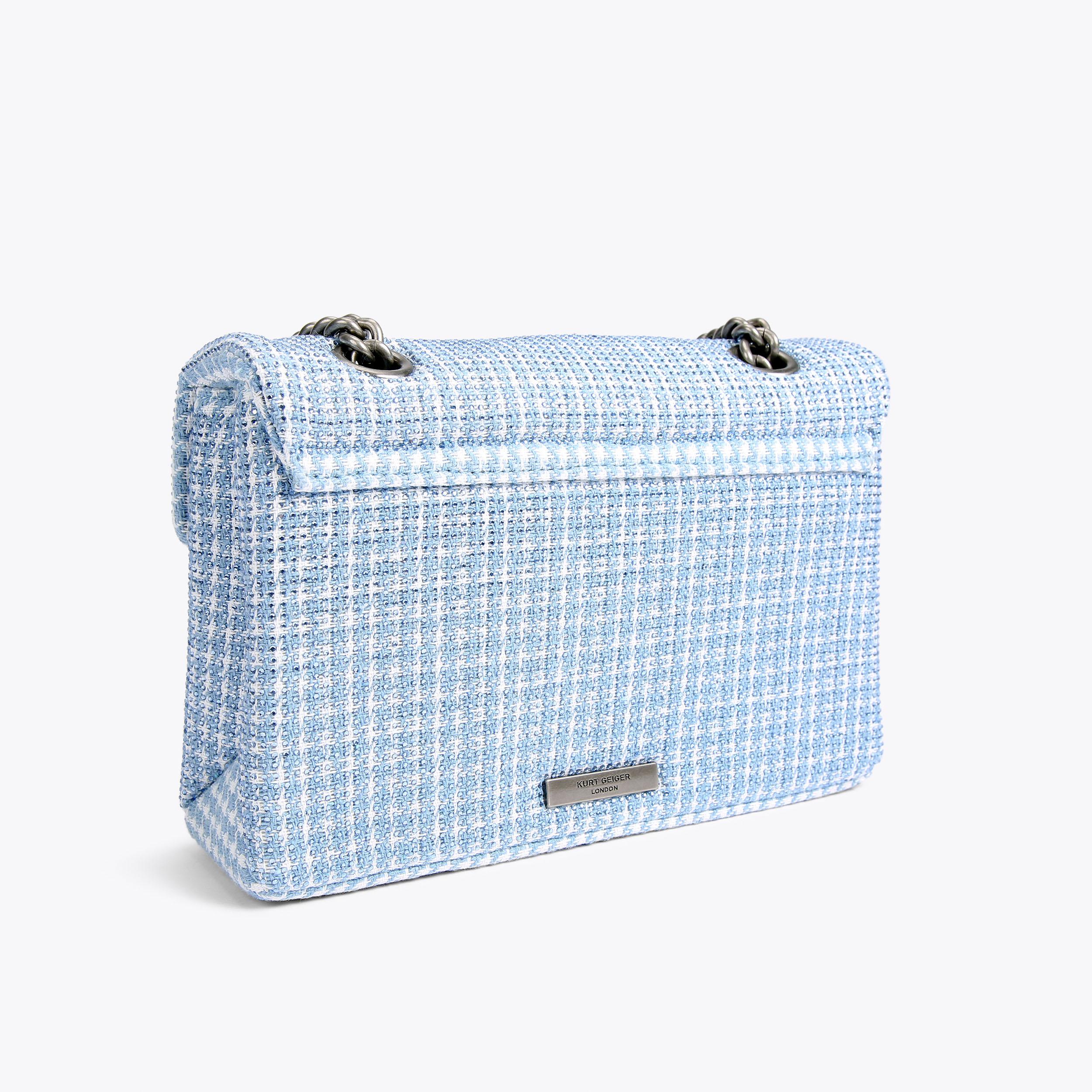 FABRIC KENSINGTON BAG Blue Shoulder Bag by KURT GEIGER LONDON