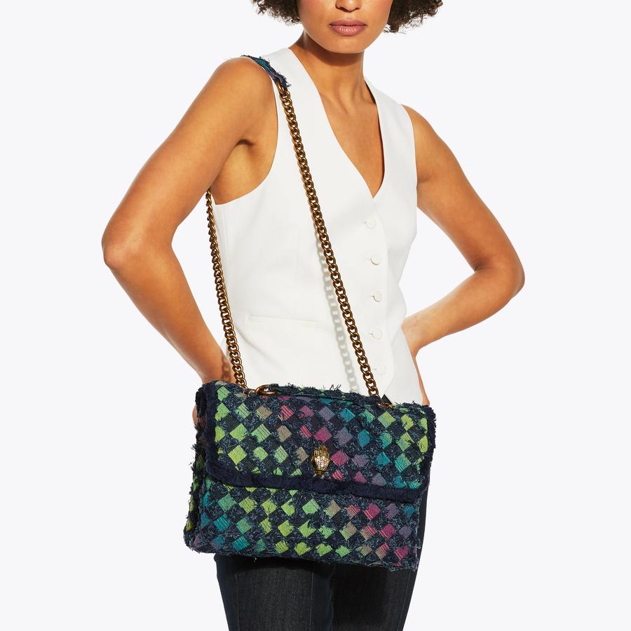 DENIM LG KENSINGTON BAG Denim Ombre Shoulder Purse by KURT GEIGER