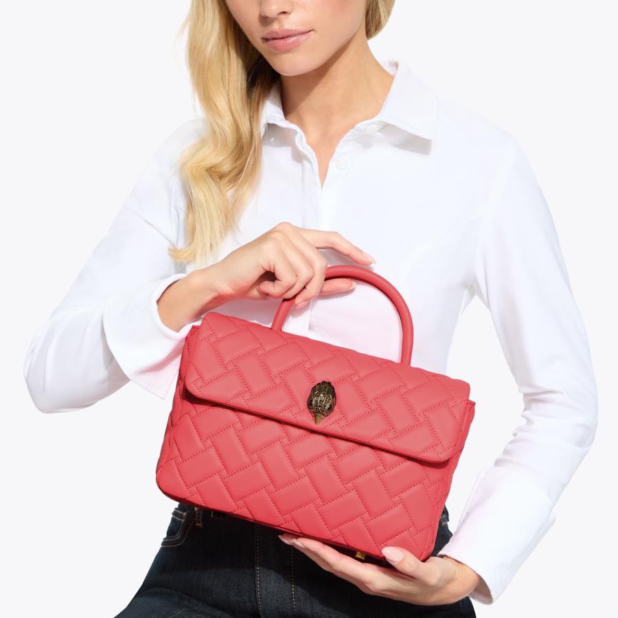 HANDLE KENSINGTON BAG Bright Pink Handle Bag by KURT GEIGER